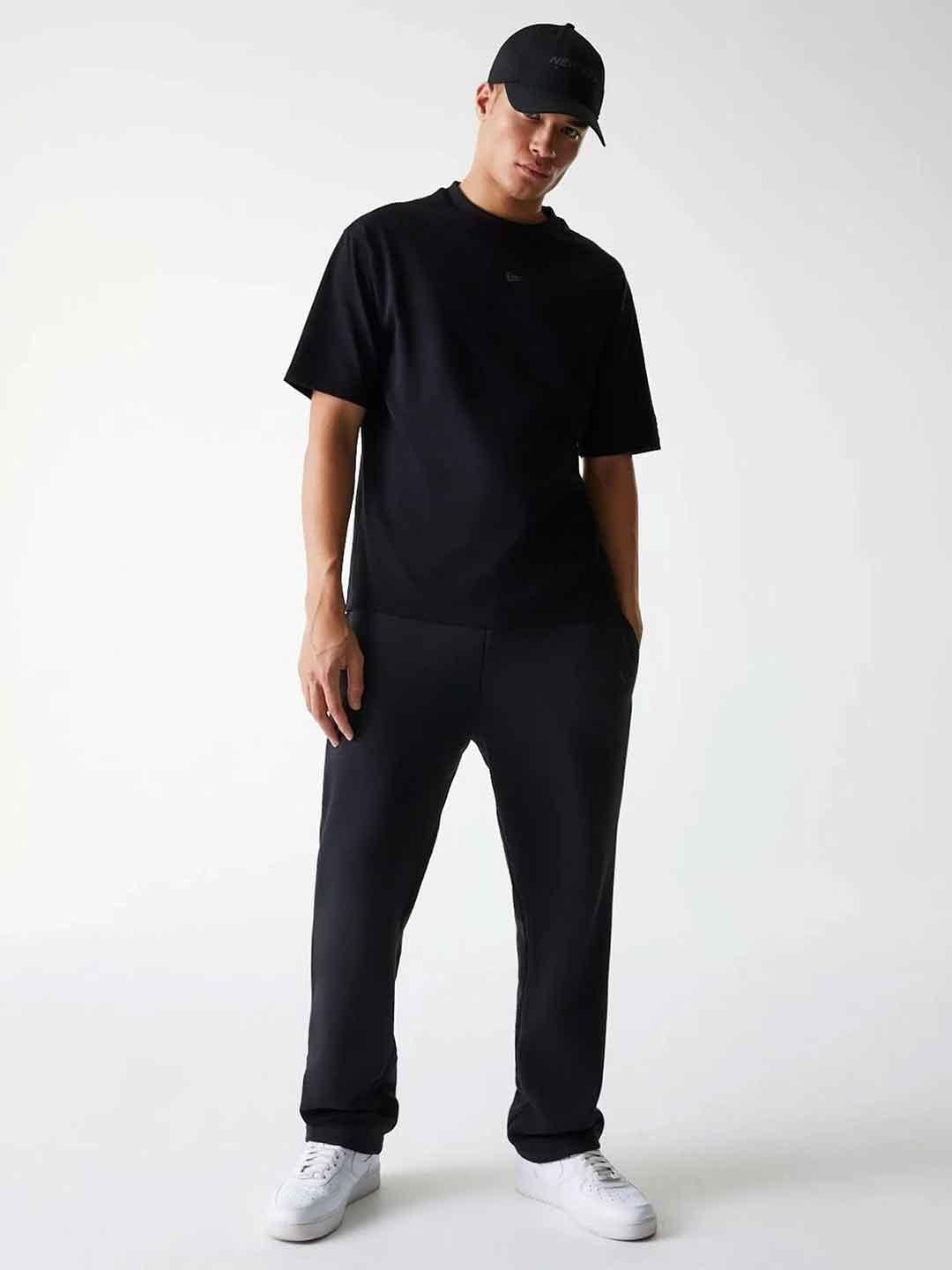 New Era t-shirt nero con logo nero 60684515 NERO NEW ERA