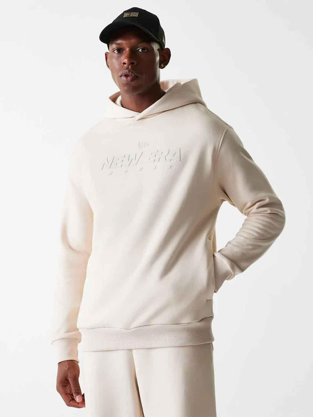New Era felpa panna over con cappuccio 60684517 PANNA NEW ERA