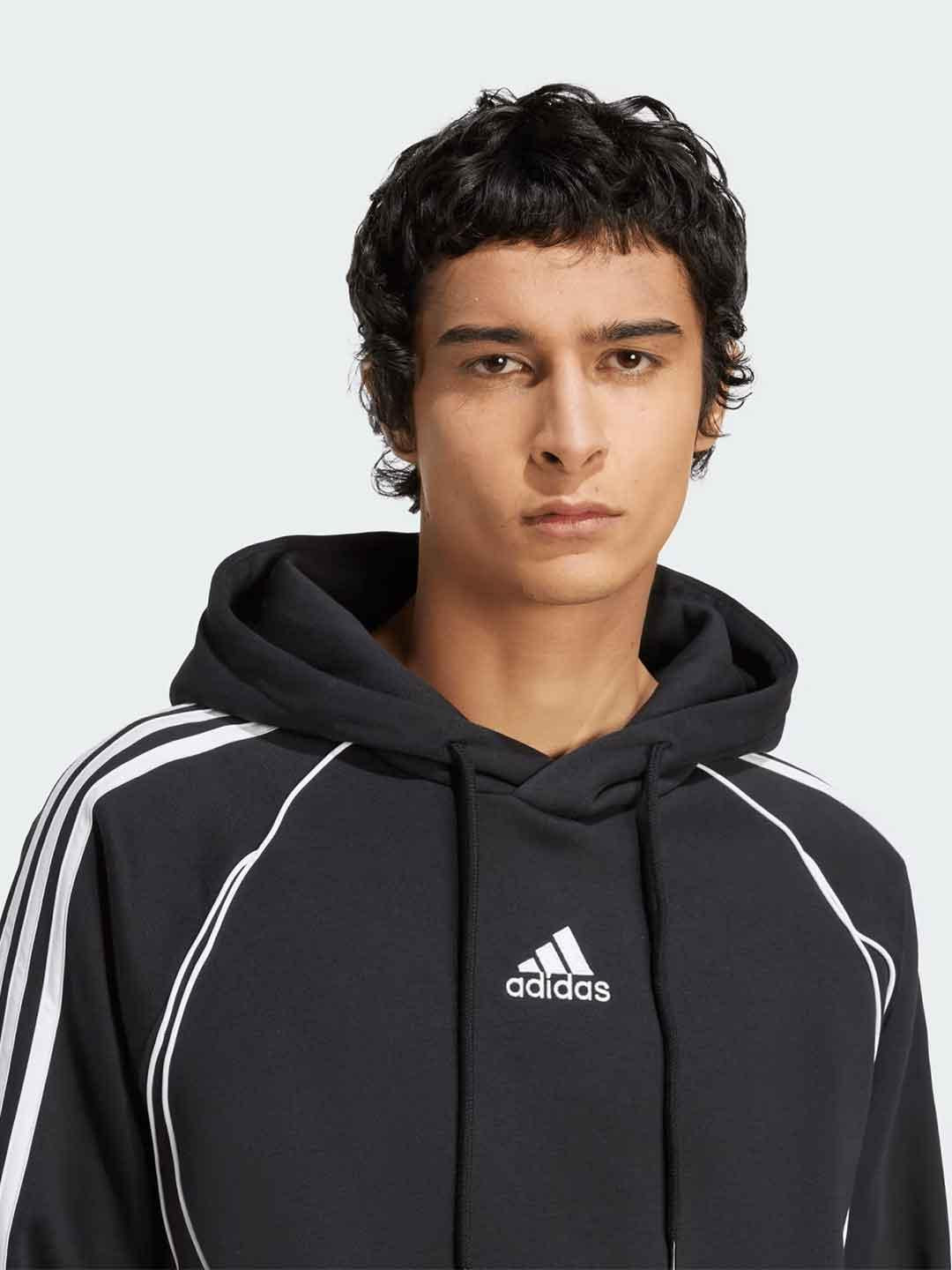 Adidas Adicolor felpa nero con cappuccio JY6394 NERO ADIDAS