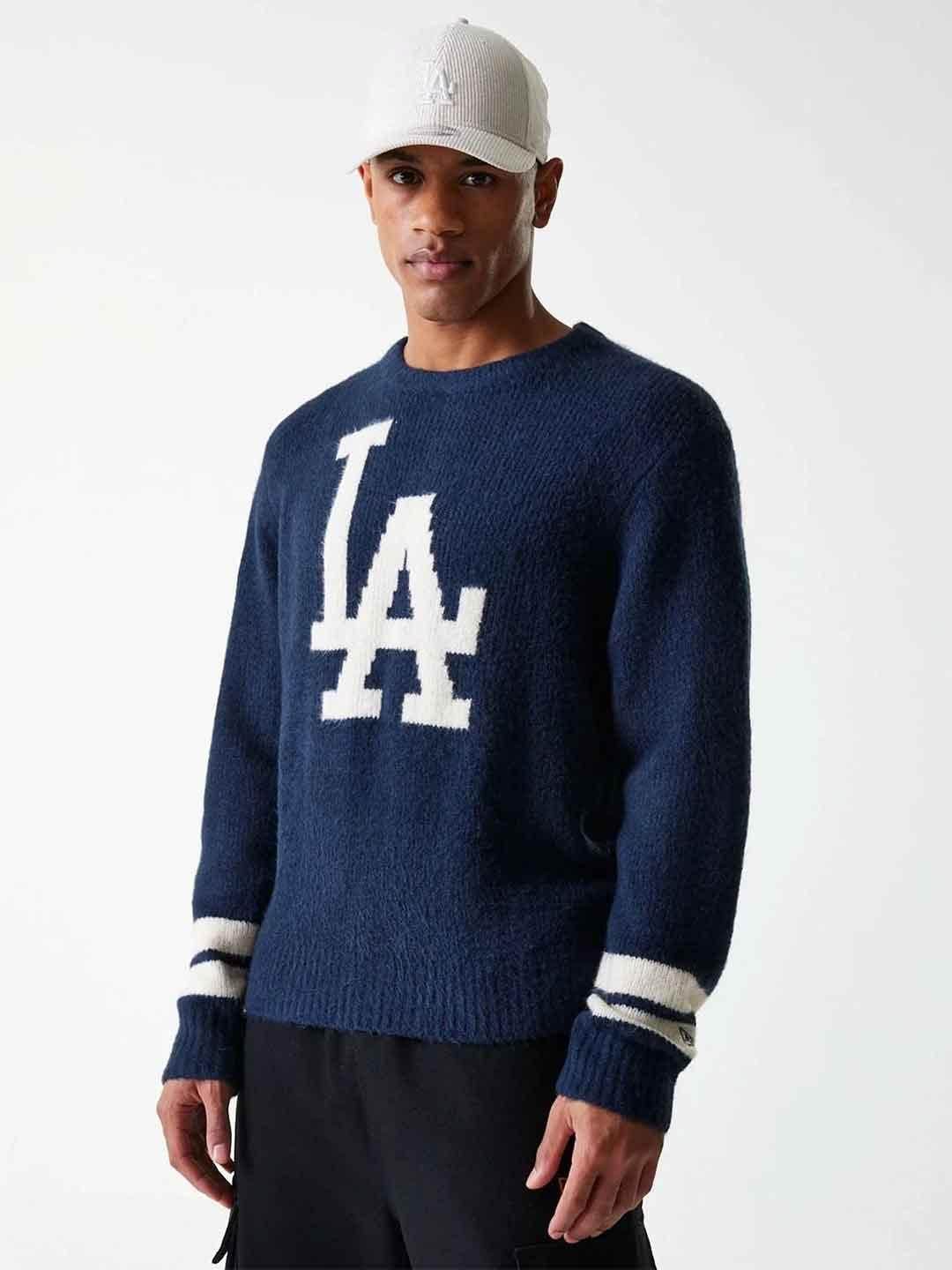 New Era maglione blu con logo bianco 60684329 BLU NEW ERA