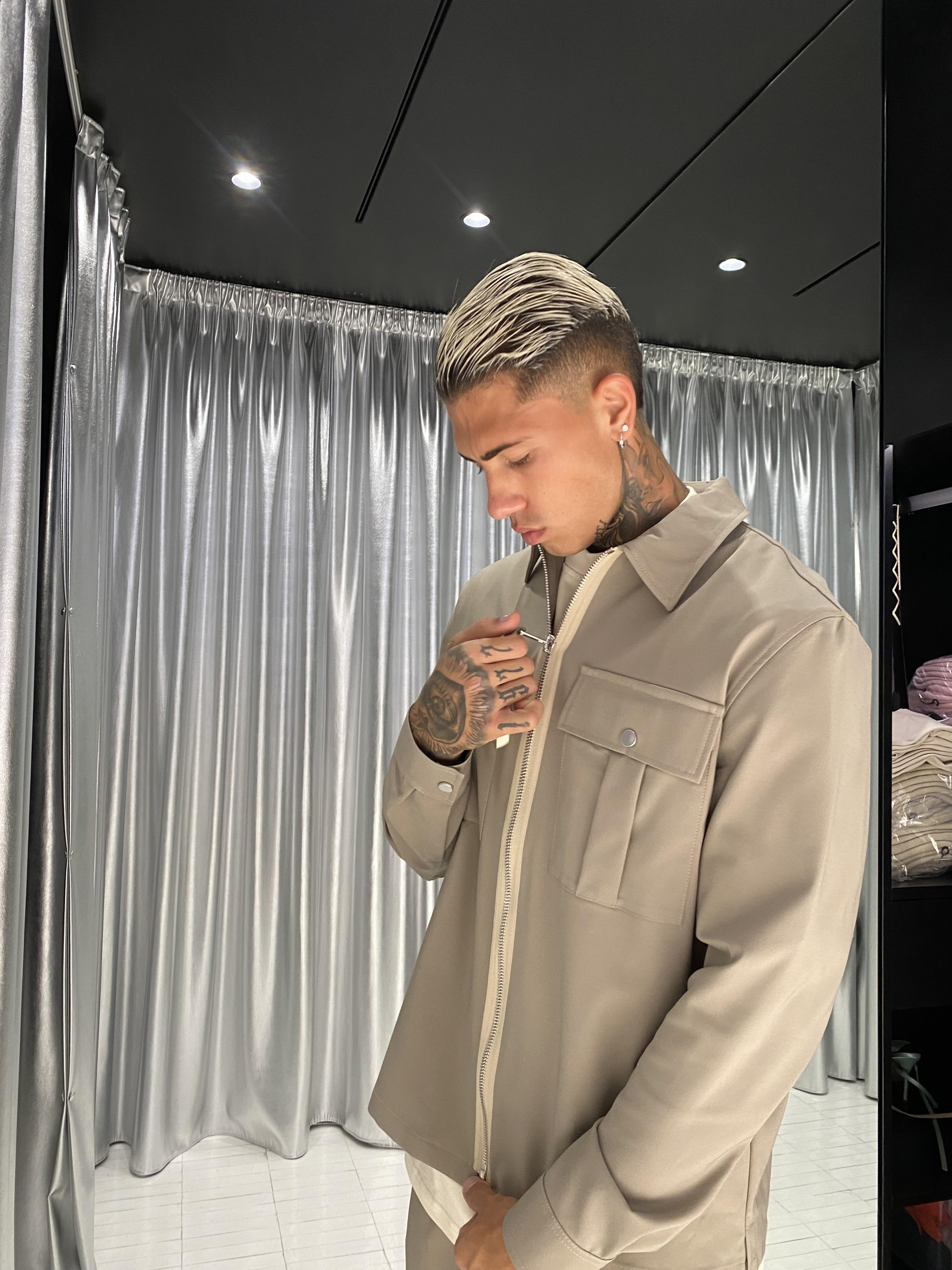 Pret A Porter camicia fango con zip 70003 FANGO PRET A PORTER