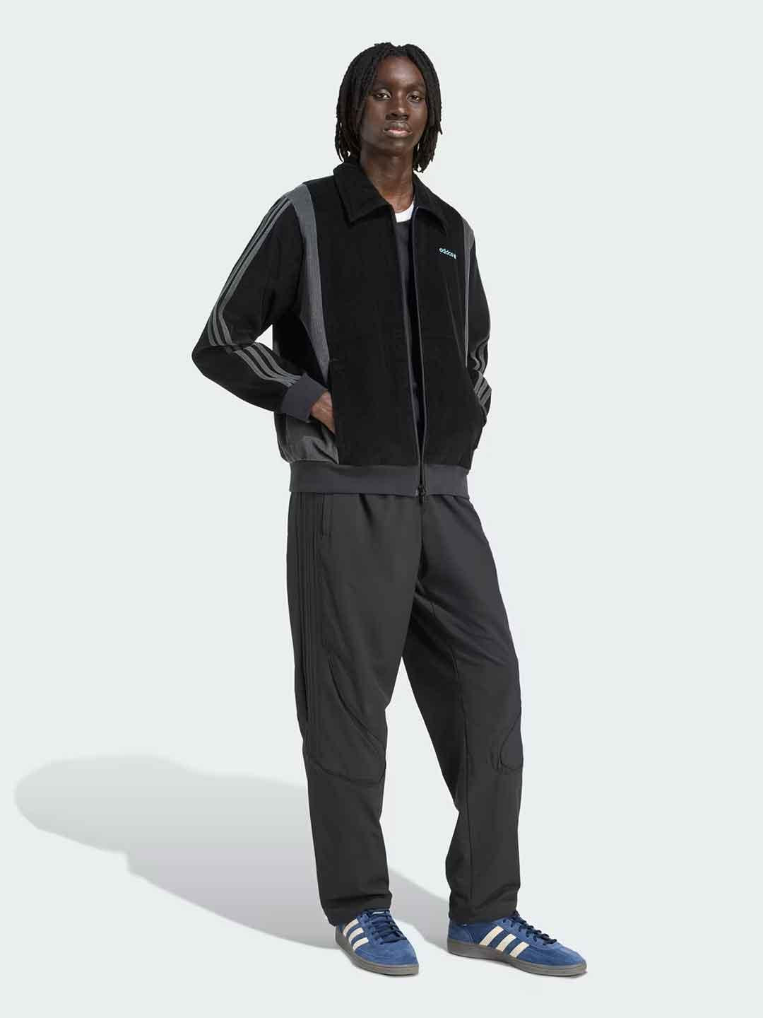 Adidas giubbino nero a coste JX3085 NERO ADIDAS
