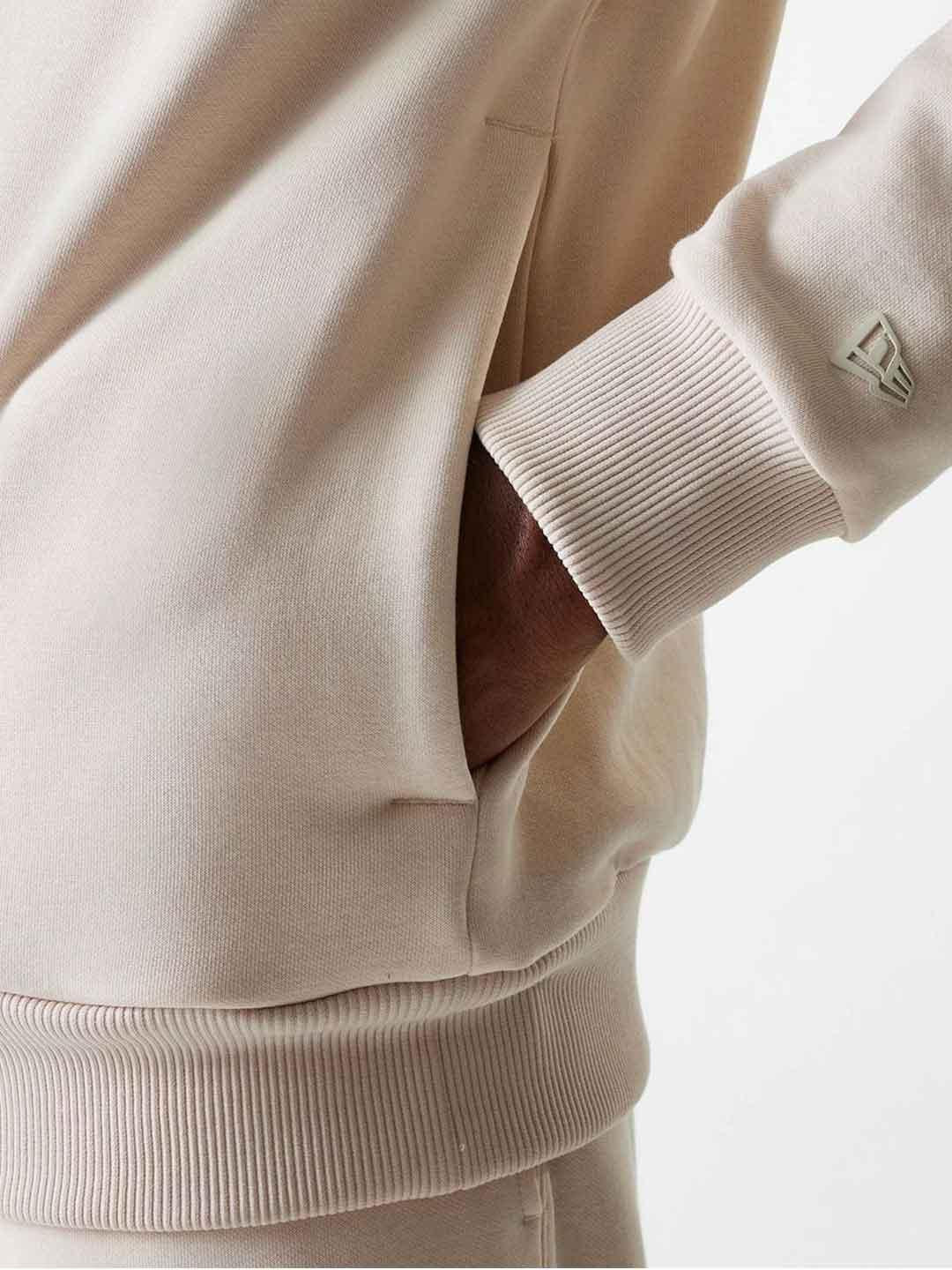 New Era felpa panna over con cappuccio 60684517 PANNA NEW ERA