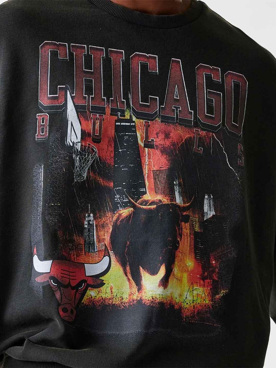 New Era felpa grigio Chicago Bulls 60684351 GRIGIO NEW ERA