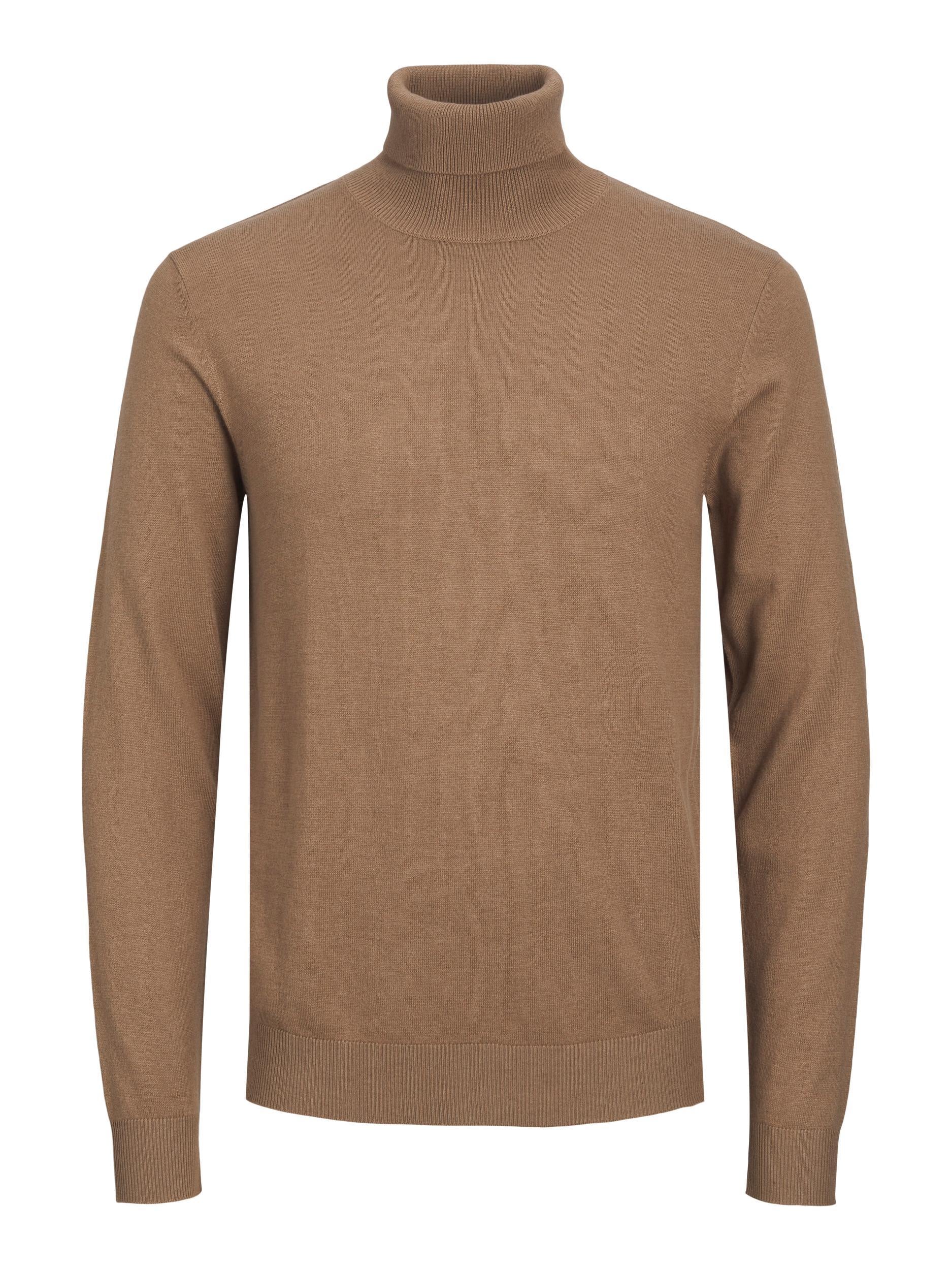 Jack & Jones maglione beige collo alto 12157417 BEIGE JACK & JONES