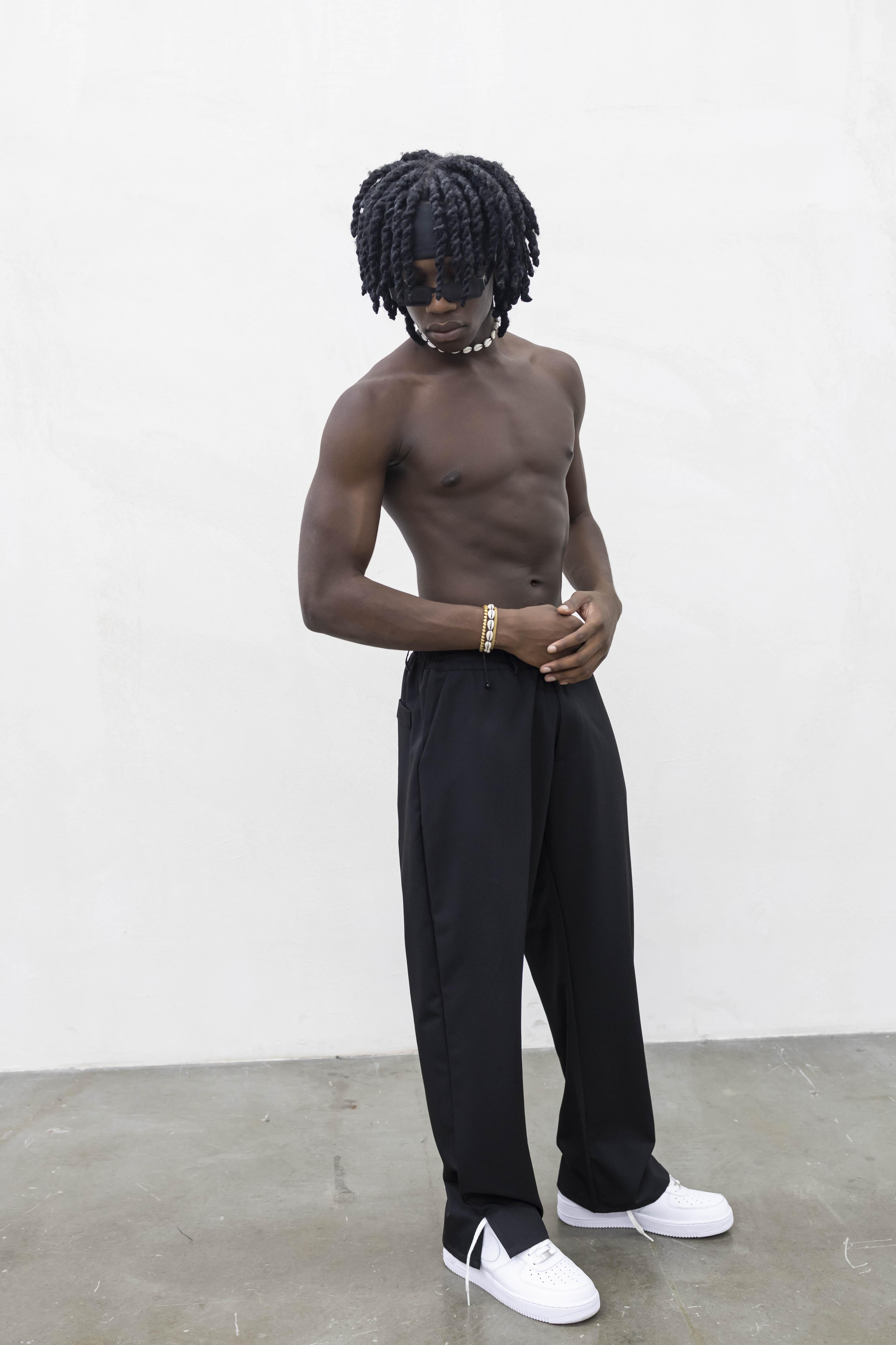 Tokyo pantaloni nero simply con spacchetti TKO003 NERO TOKYO