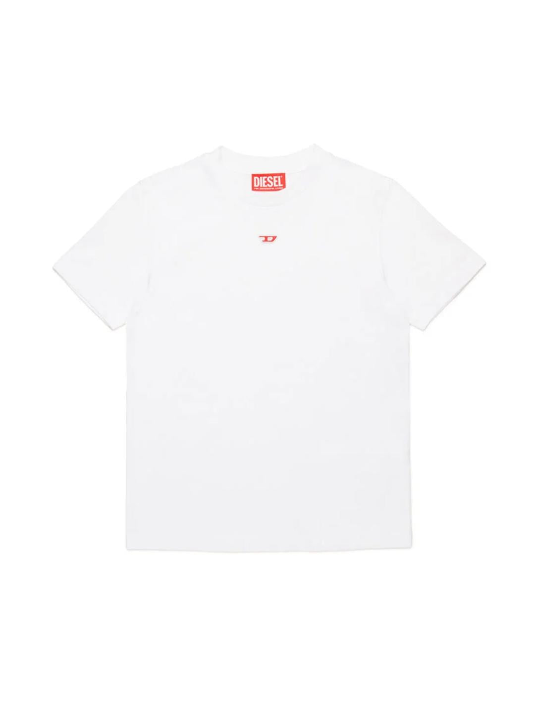 Diesel Tdiegord t-shirt bianco con logo mini J02237 0GRAI BIANCO DIESEL