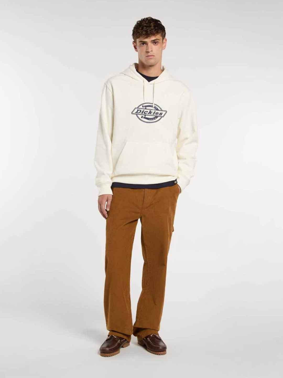 Dickies Forth Shaw felpa panna DK0A88L4C481 BIANCO DICKIES