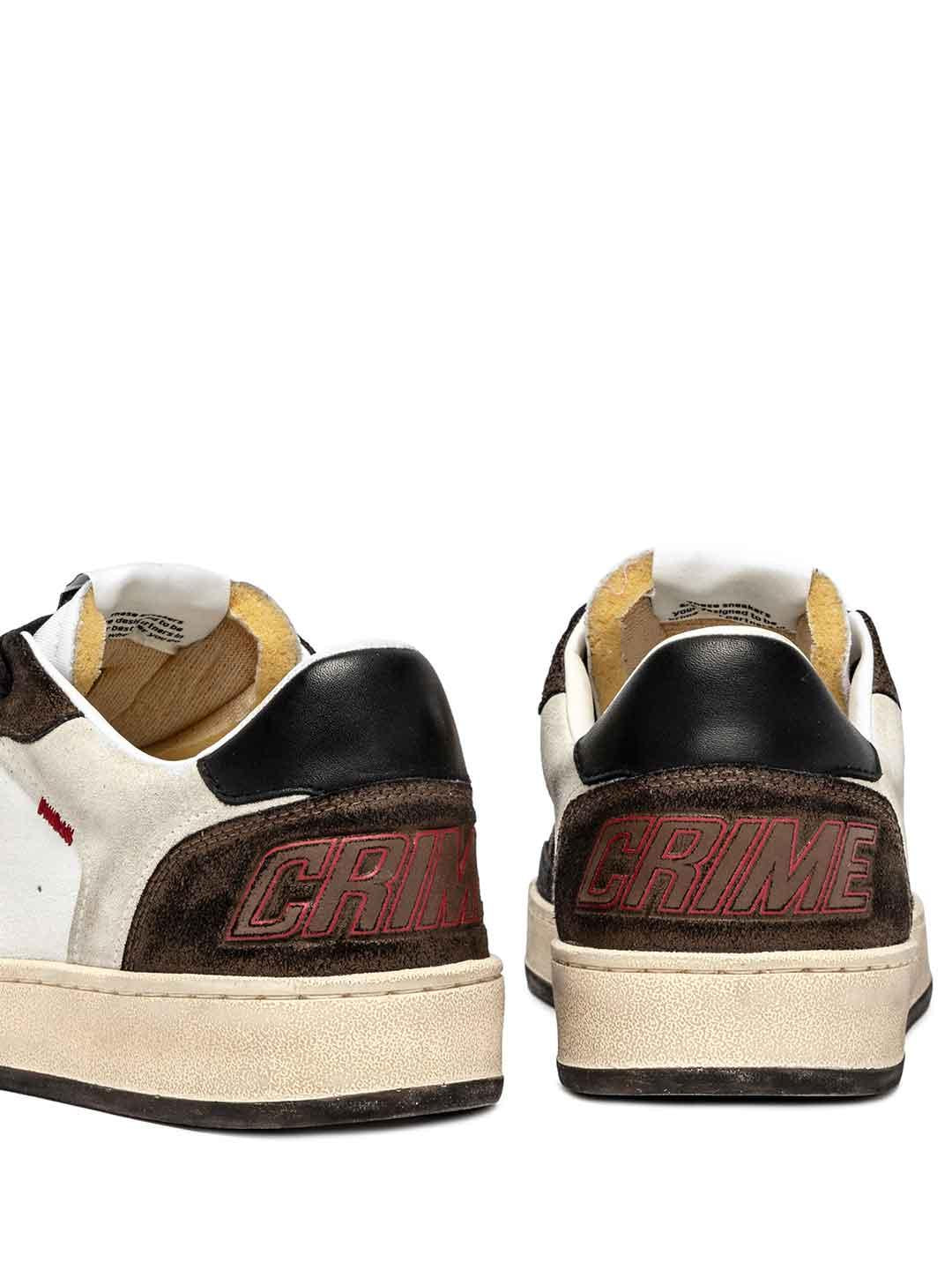 Crime Chelsea sneakers bianco con tab marrone 11200 BIANCO CRIME