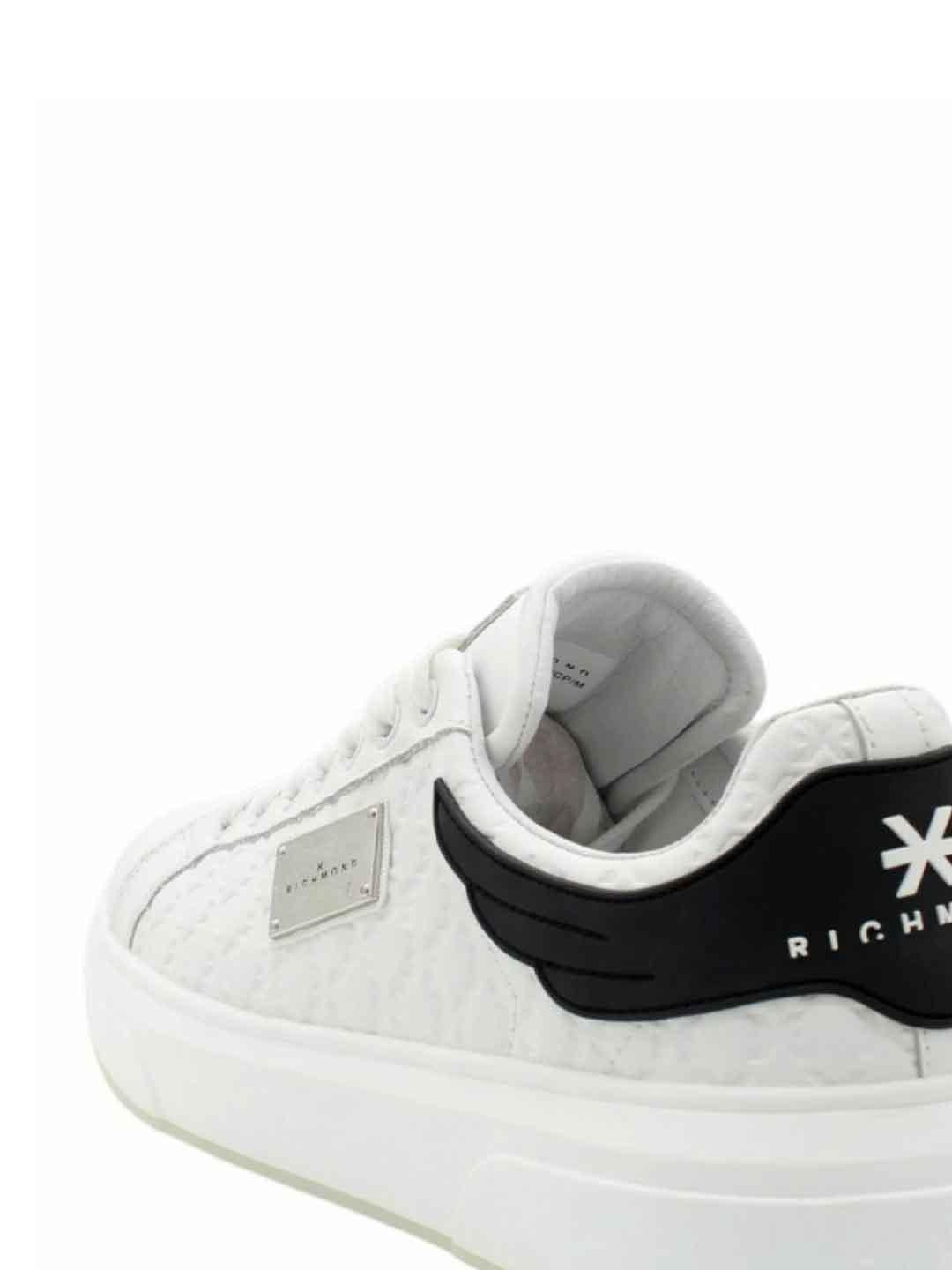 John Richmond 29105 CPA sneakers bianco con placca 29105 CP A BIANCO JOHN RICHMOND
