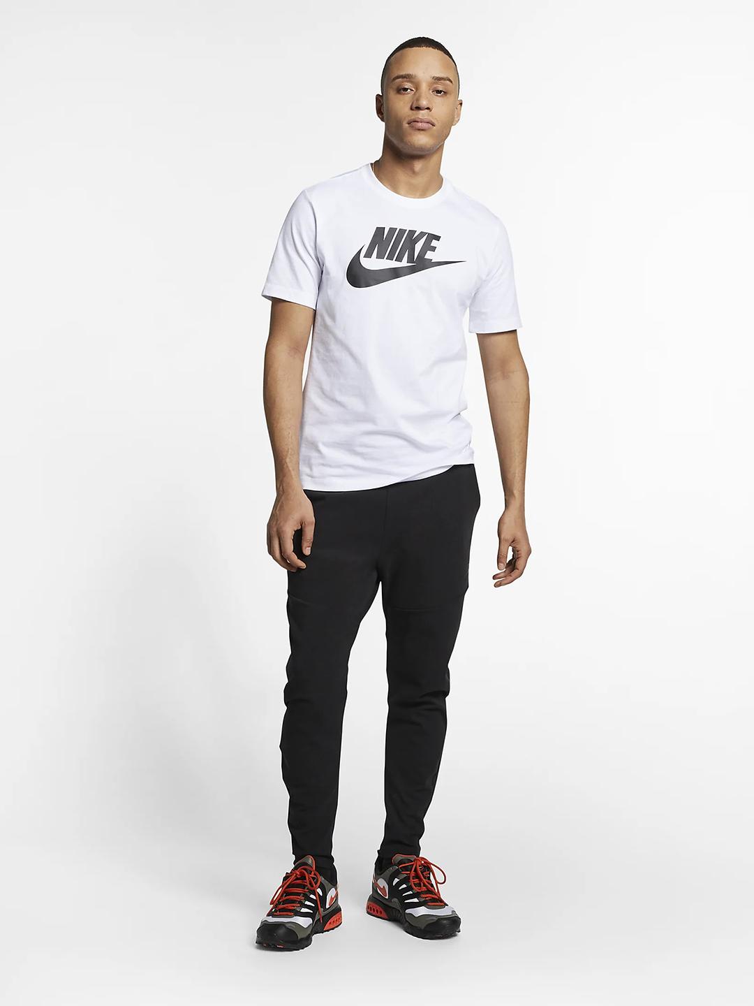 Nike t-shirt bianco con logo nero AR5004-101 BIANCO NIKE