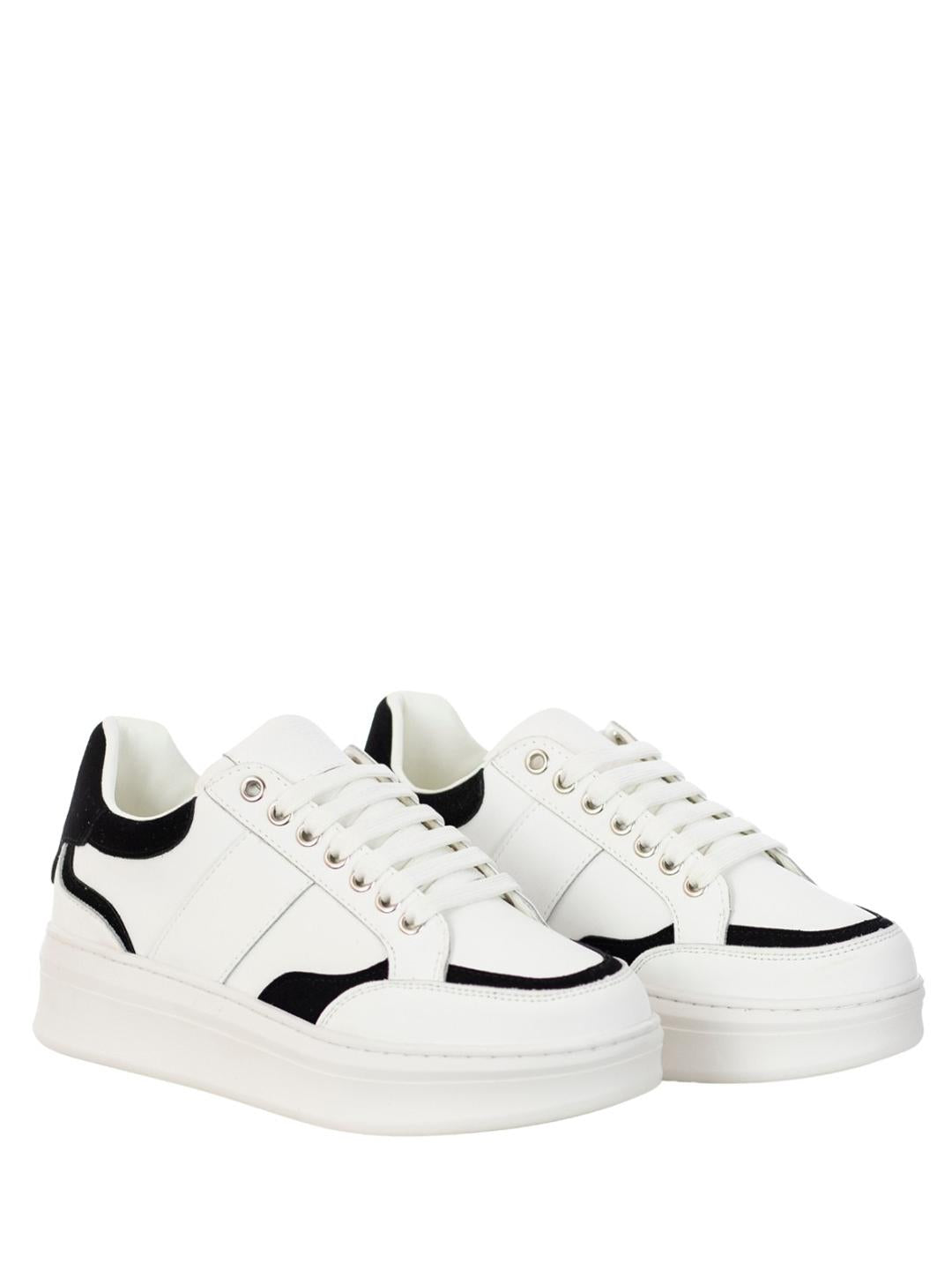 Gaelle sneakers bianco e nero GACAM00013N BIANCO GAELLE