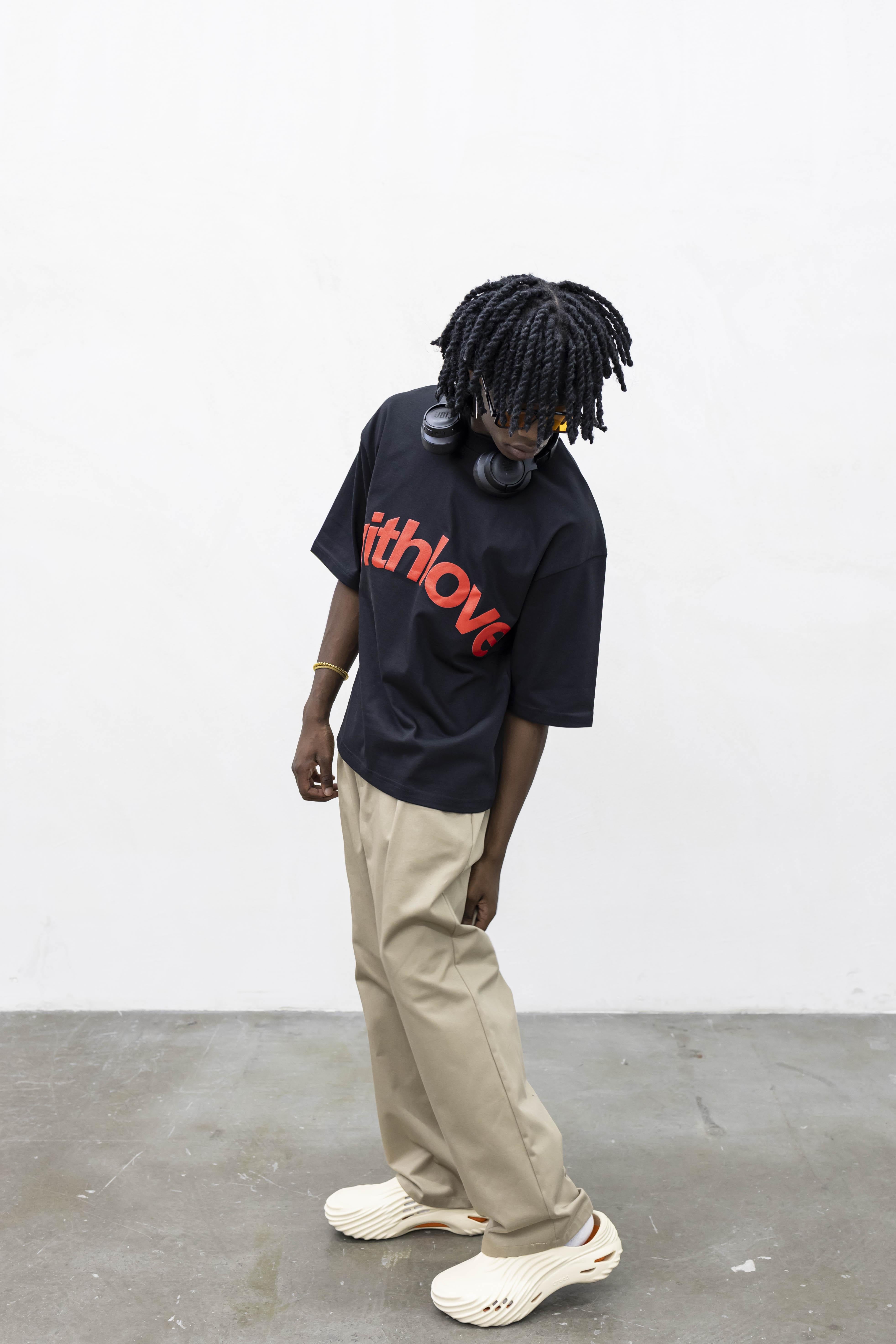 Present Day t-shirt nero Whit Love PRS051 NERO PRESENT DAY