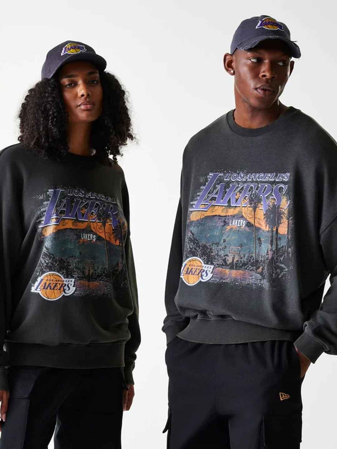 New Era felpa grigio Lakers 60684352 GRIGIO NEW ERA
