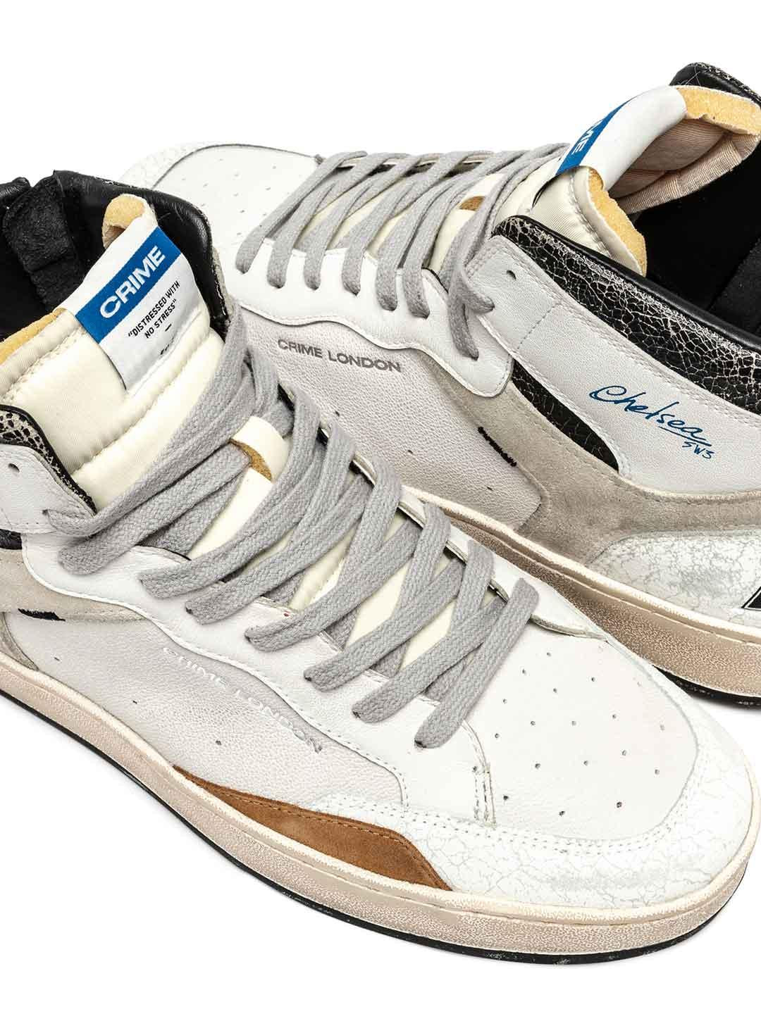 Crime Chelsea Mid sneakers bianco 11230 BIANCO CRIME