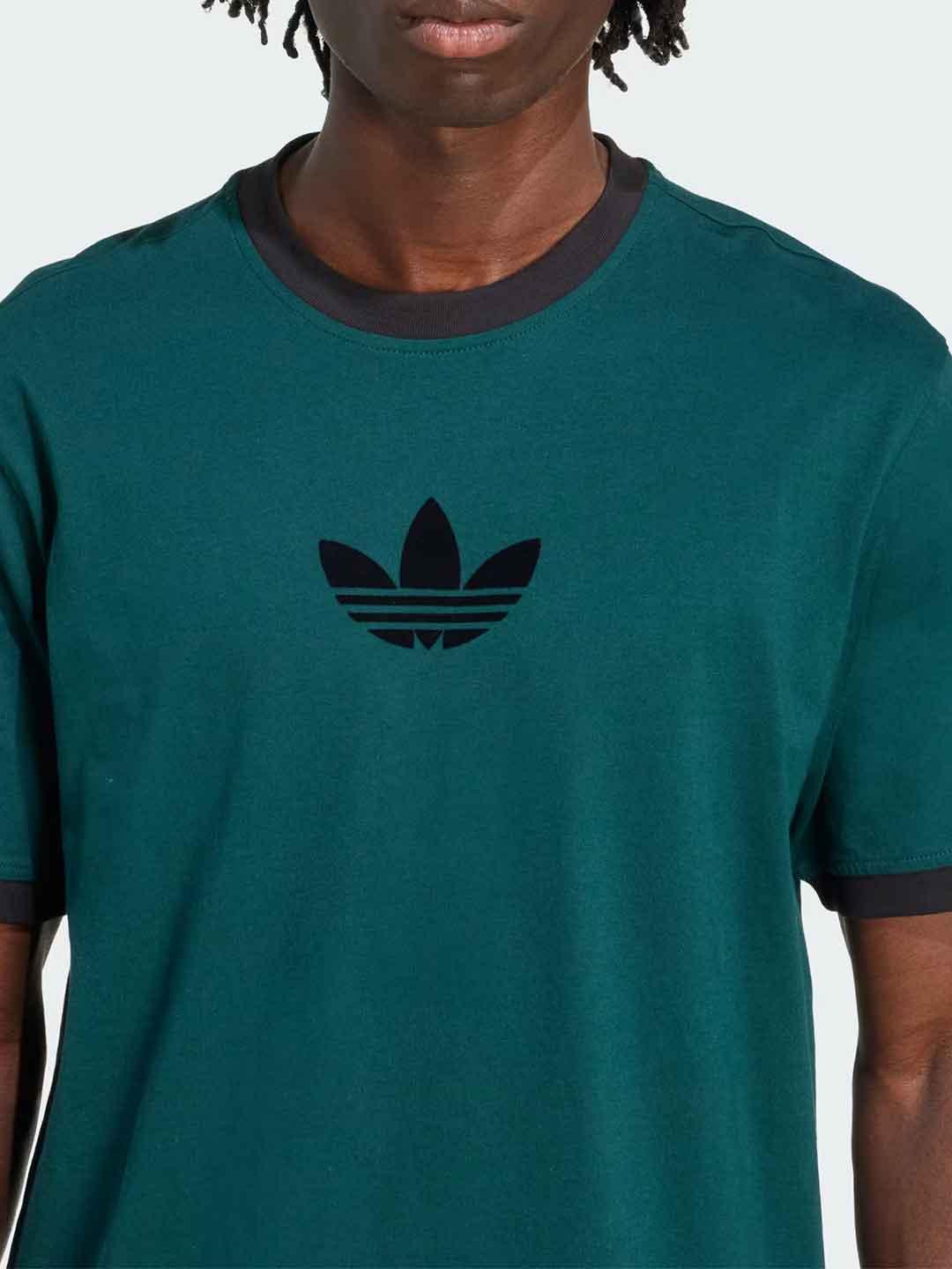 Adidas t-shirt verde con logo nero JX1513 VERDE ADIDAS