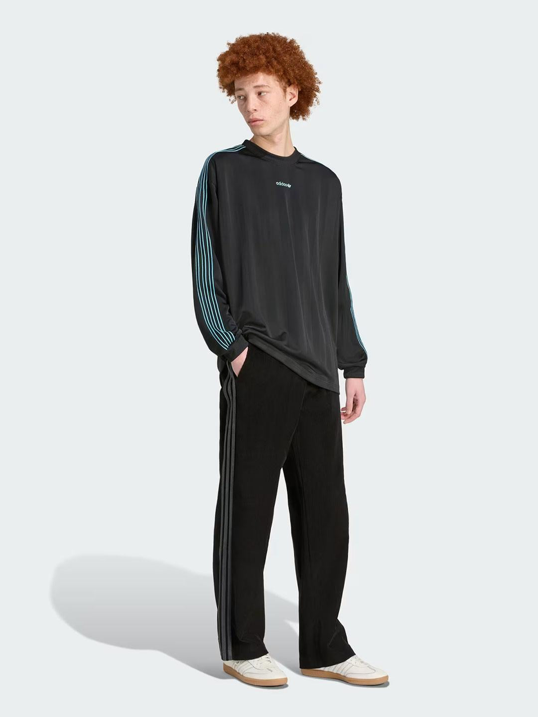 Adidas pantalone nero di velluto a coste JX3107 NERO ADIDAS