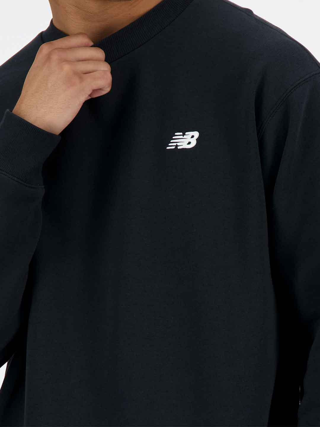 New Balance felpa nero girocollo MT41510BK NERO NEW BALANCE