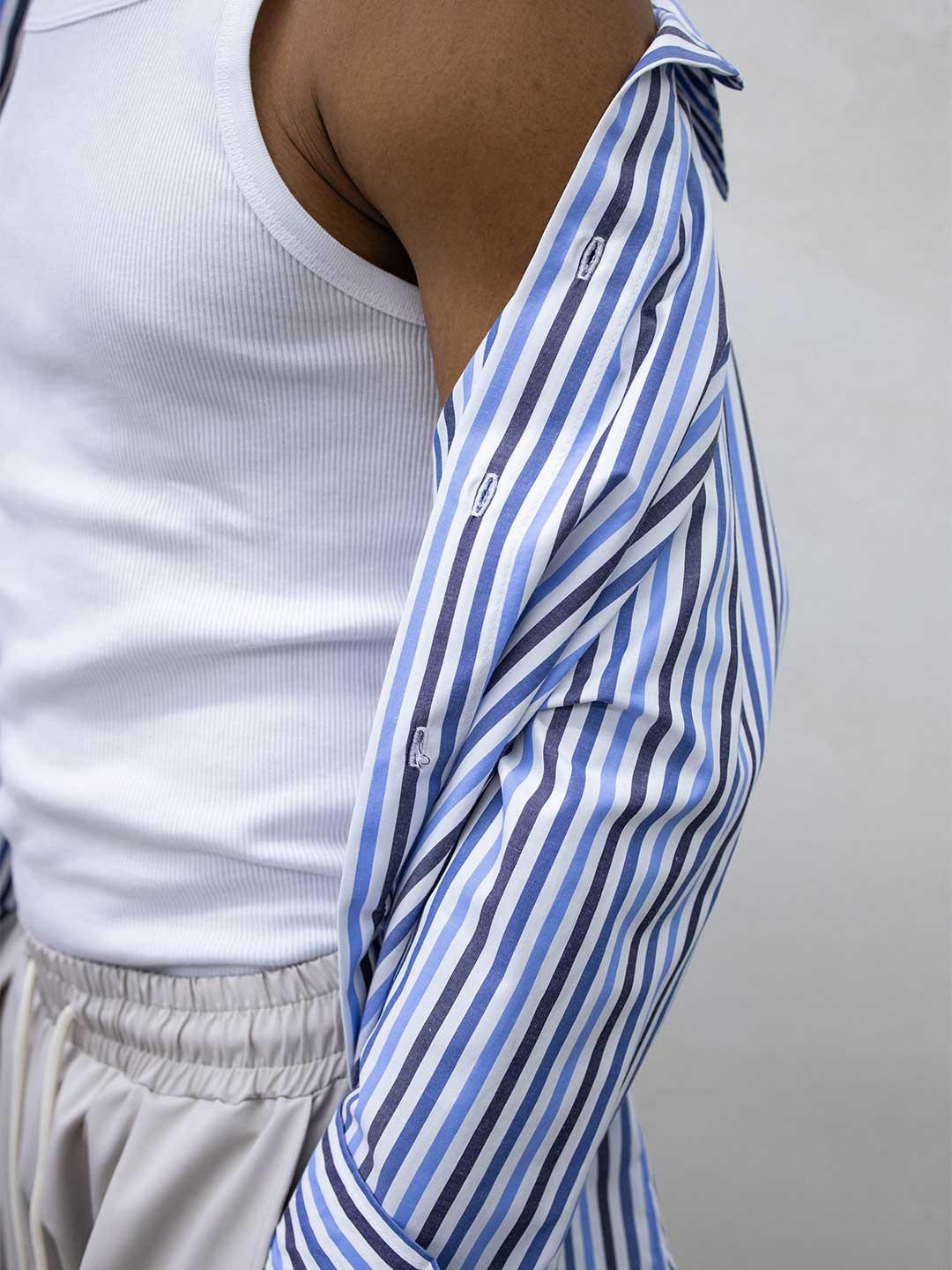 Tokyo camicia celeste a righe TKN045 CELESTE TOKYO