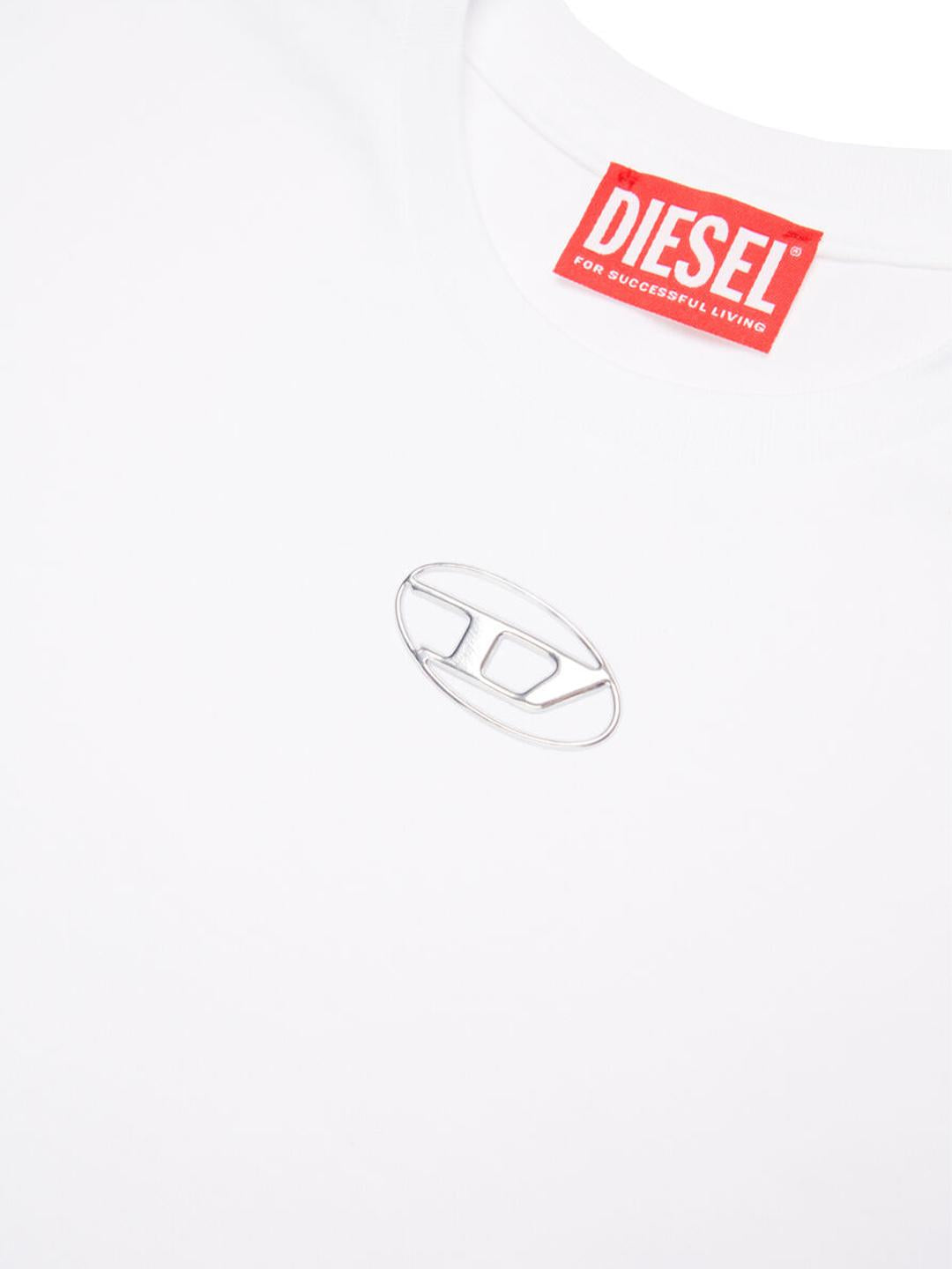 Diesel Tmarcus Over t-shirt bianco J02022 00YI9 BIANCO DIESEL