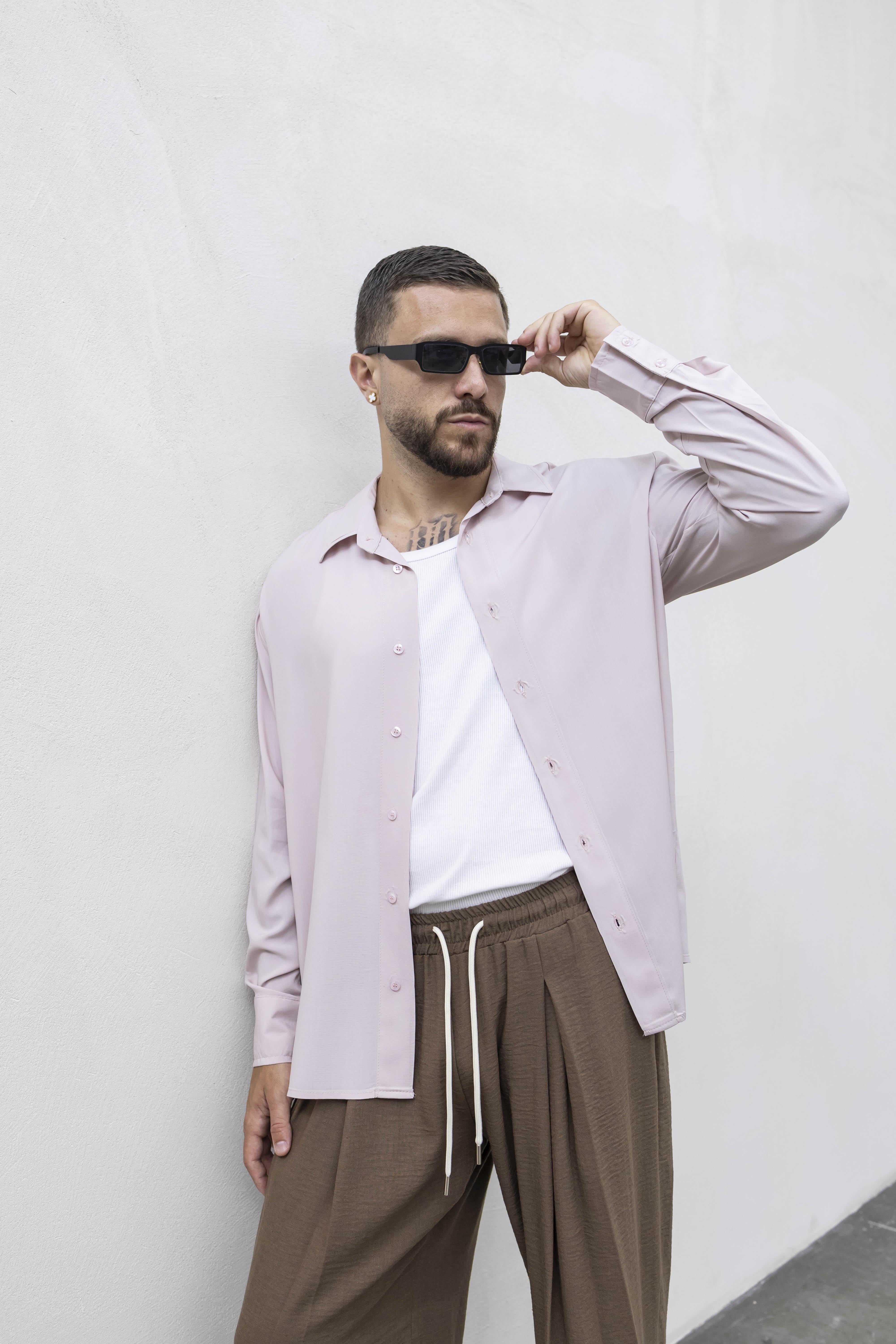 Tokyo camicia rosa manica lunga TKN061 ROSA TOKYO