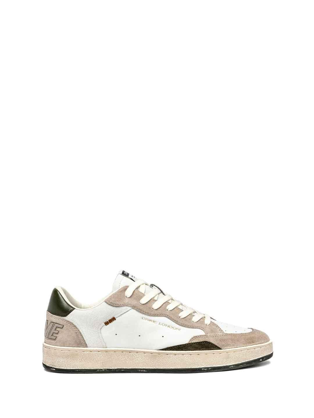 Crime Chelsea sneakers bianco con tab verde 11203 BIANCO CRIME