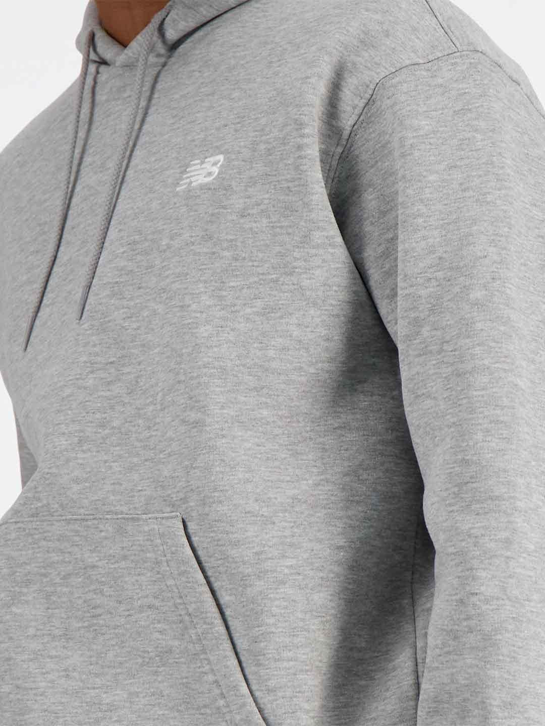 New Balance felpa grigio con cappuccio MT41511AG GRIGIO NEW BALANCE