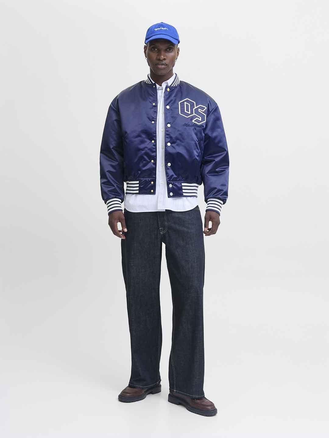 Jack & Jones giubbino bomber blu 12282953 BLU JACK & JONES