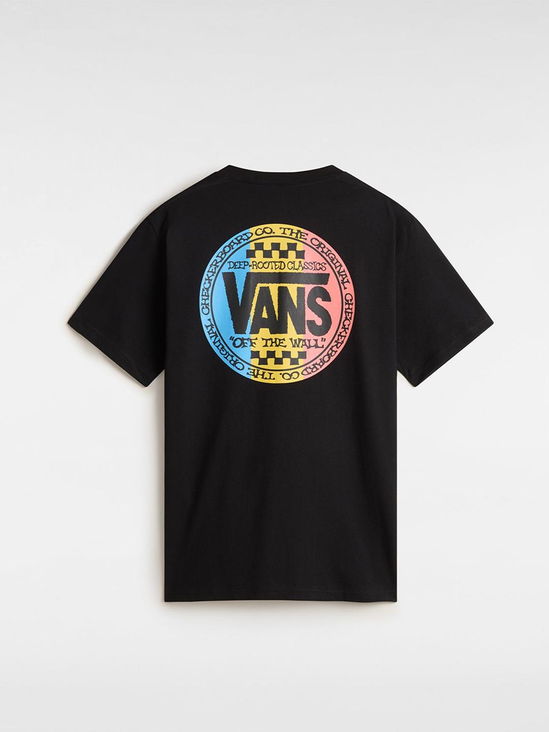 Vans t-shirt nero con logo multicolor VN000M6RBLK NERO VANS