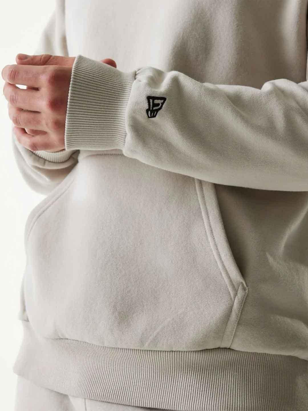 New Era felpa panna con logo nero 60675772 PANNA NEW ERA