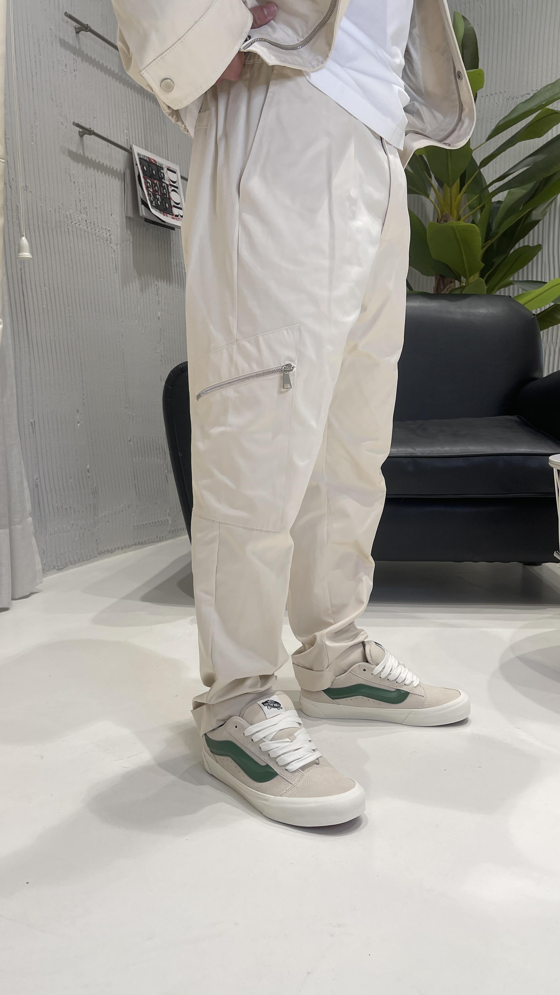 Pret A Porter pantaloni panna con tasche con zip 40016 PANNA PRET A PORTER