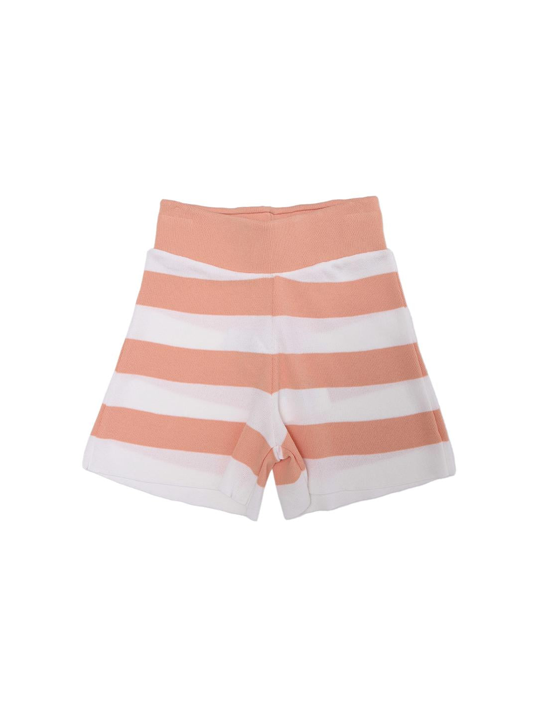 Vicolo orange striped kids shorts - Main Image