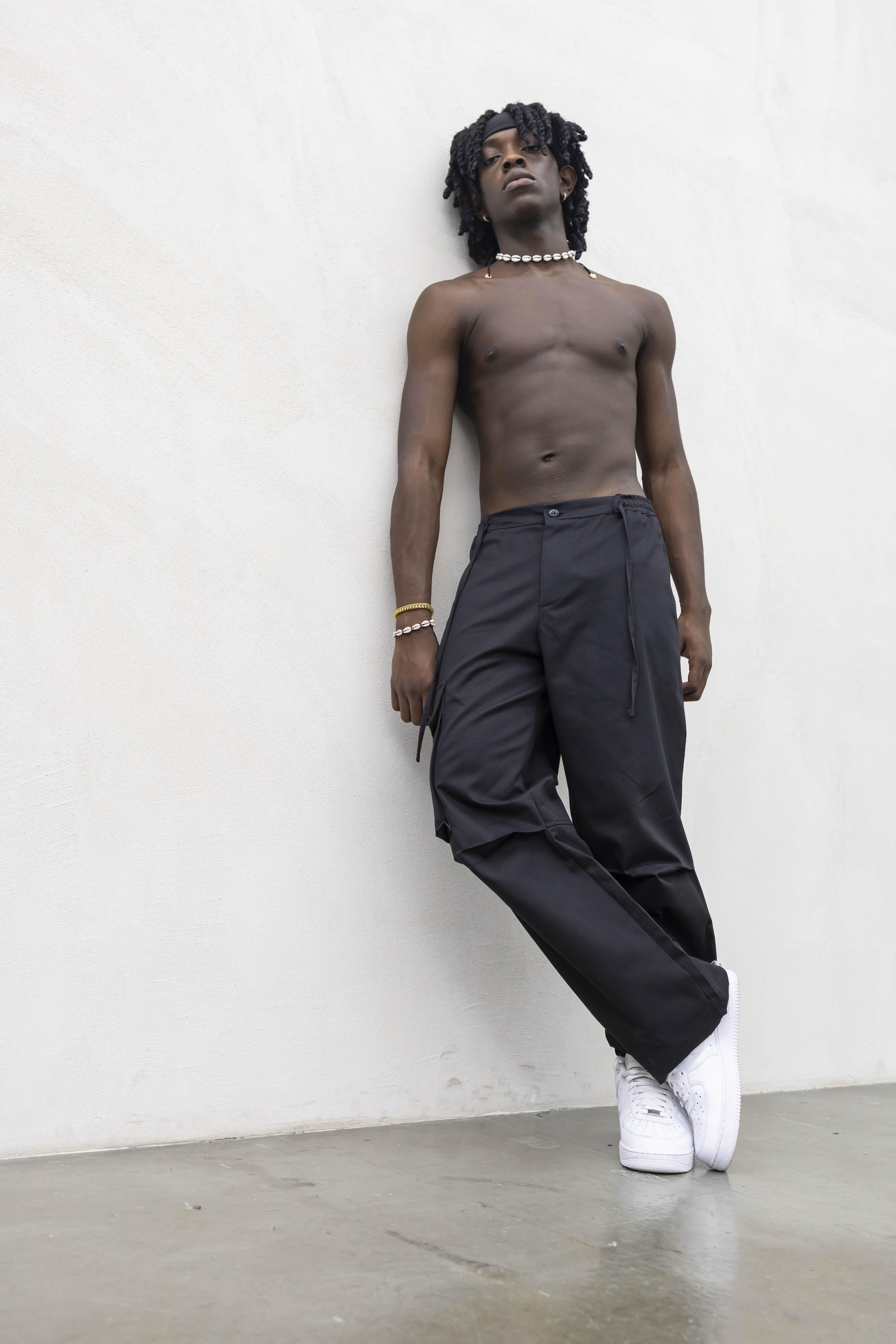 Present Day pantalone nero cargo PRS001 NERO PRESENT DAY