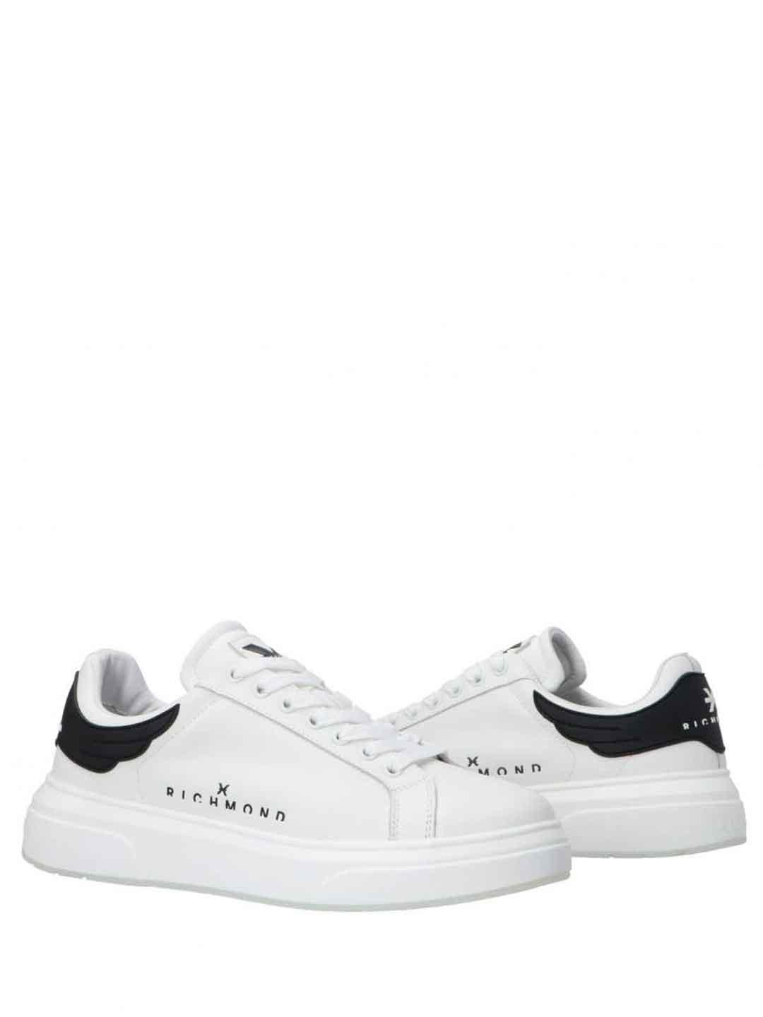 John Richmond 29100 CPA sneakers bianco con tab nero 29100 CP A BIANCO JOHN RICHMOND