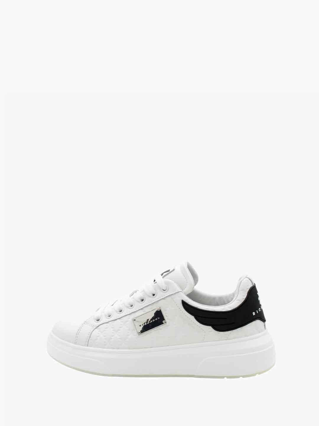 John Richmond 29105 CPA sneakers bianco con placca 29105 CP A BIANCO JOHN RICHMOND
