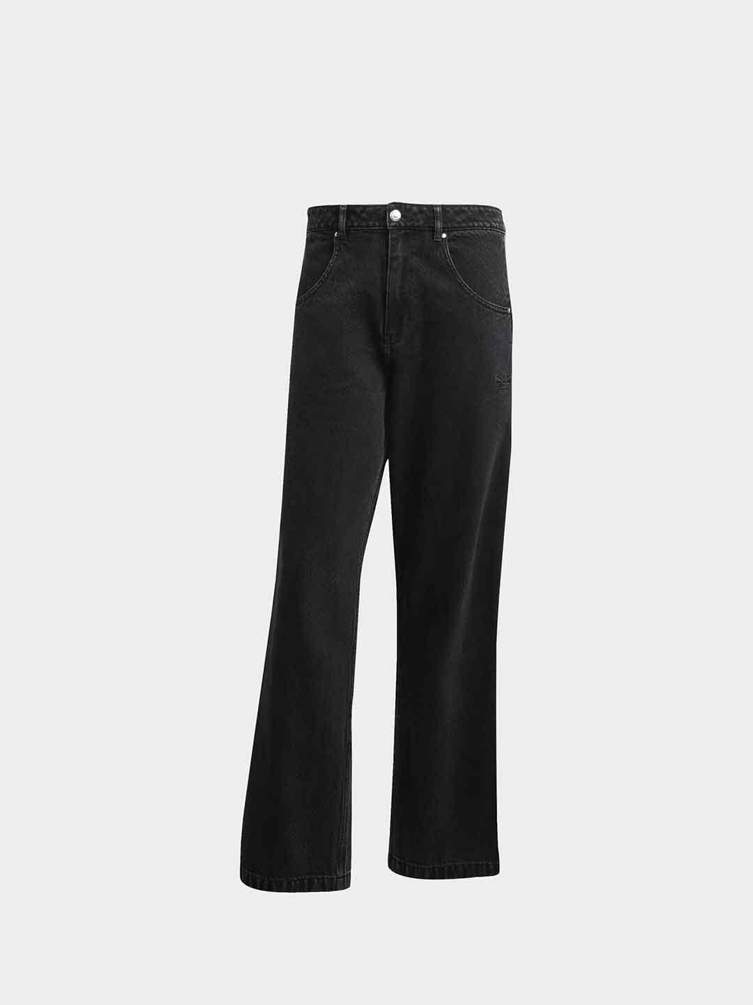 Adidas jeans nero con bande ai lati JC6718 NERO ADIDAS