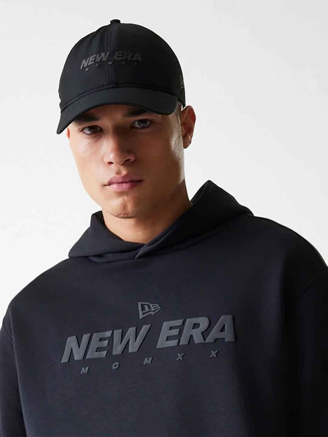 New Era felpa nero over con cappuccio 60684510 NERO NEW ERA