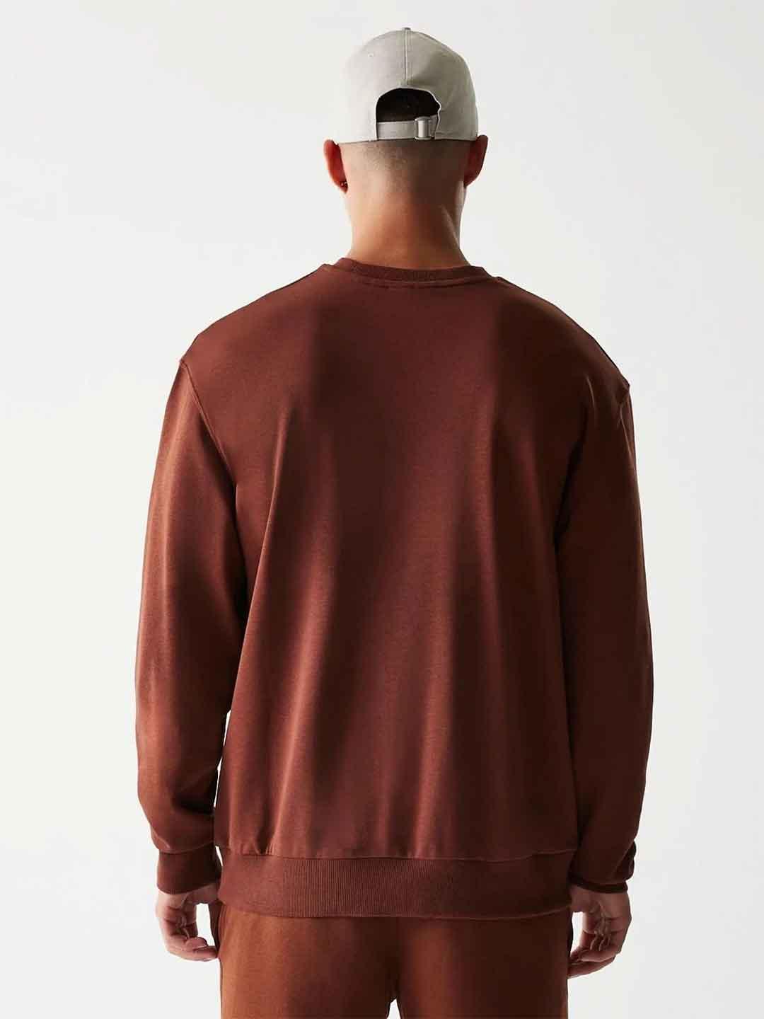 New Era felpa marrone con logo bianco 60684478 MARRONE NEW ERA