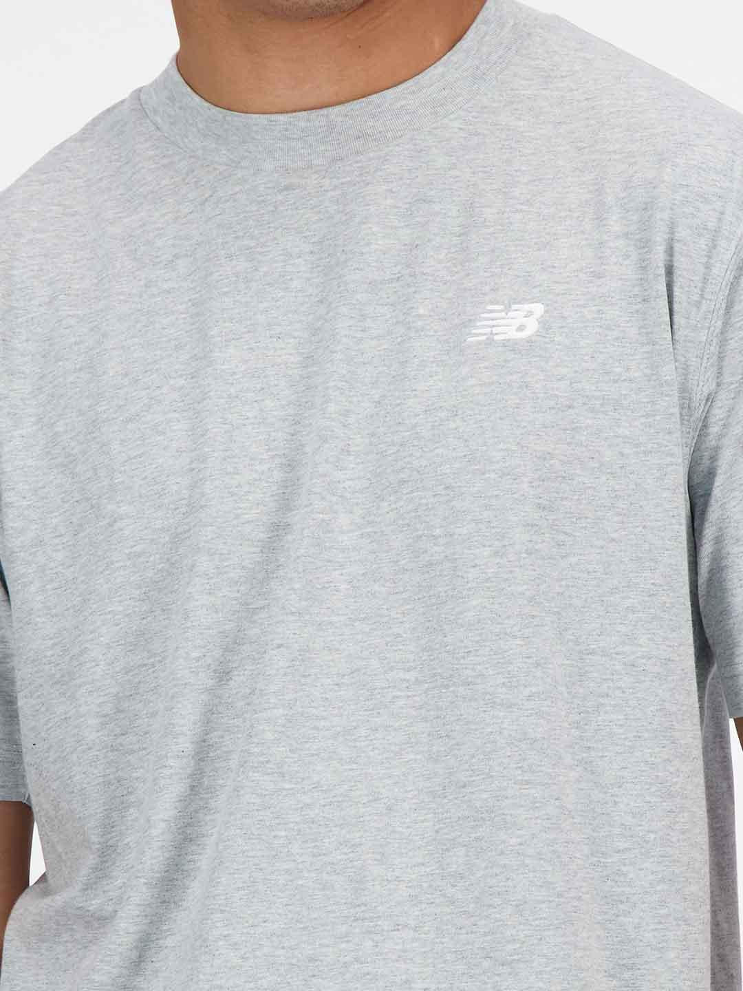 New Balance t-shirt grigio con logo bianco MT41509AG GRIGIO NEW BALANCE