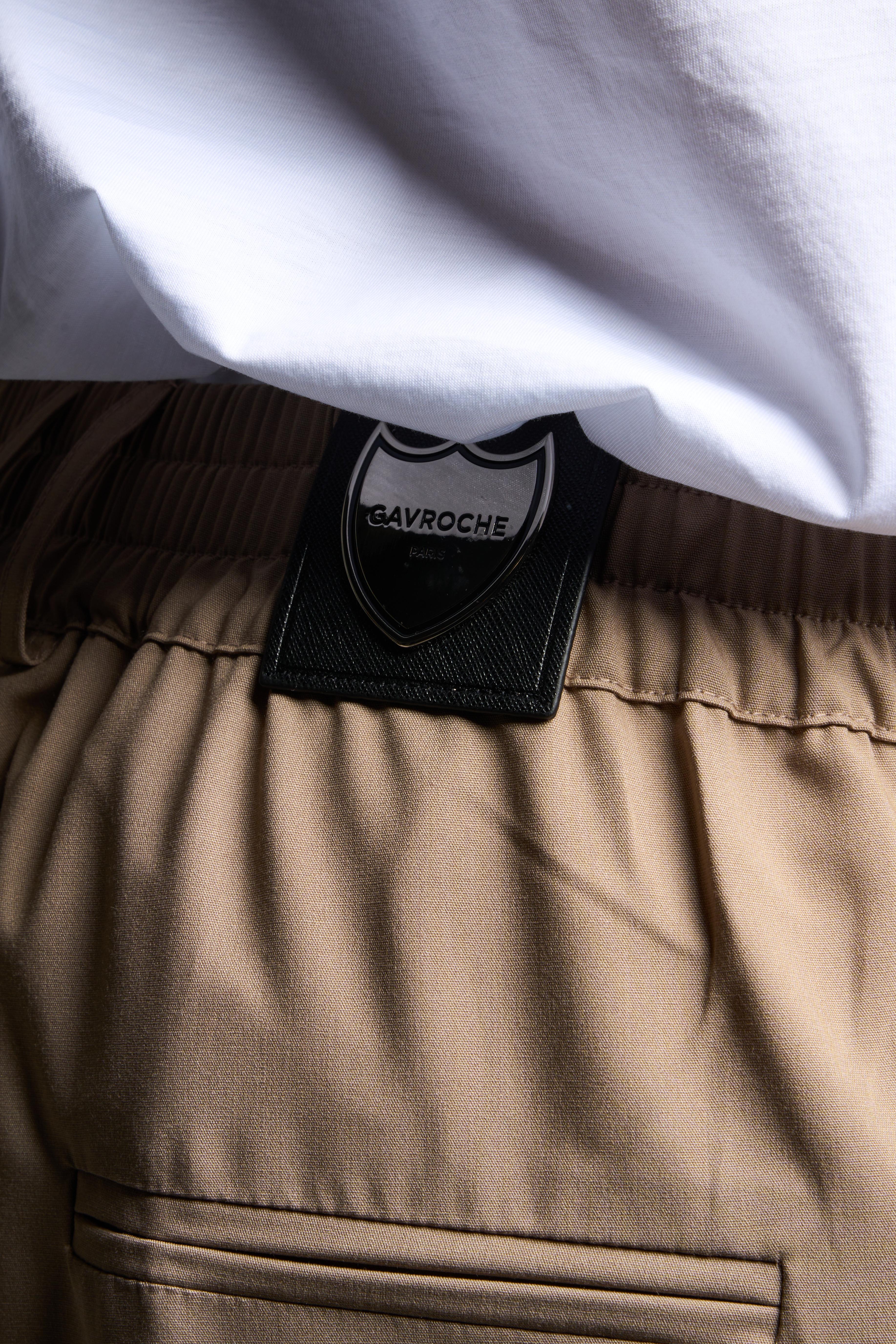 Gavroche pantaloni beige con scudetto 2057 BEIGE GAVROCHE