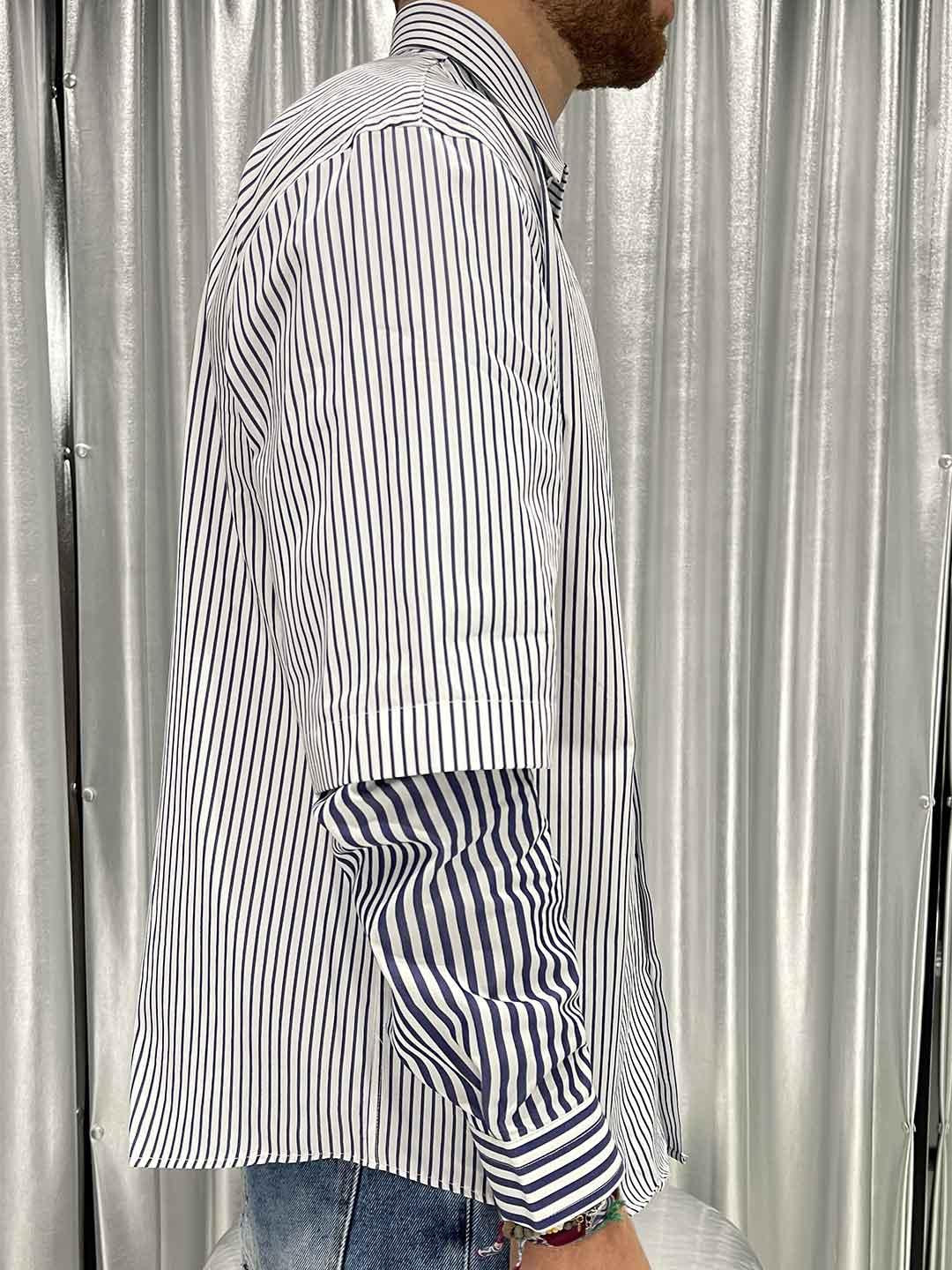 All Or Nothing camicia blu a righe CAMICIA BLU ALL OR NOTHING