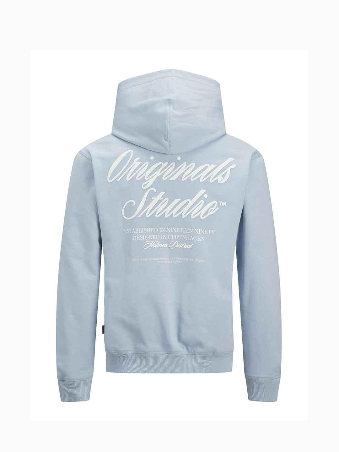 Jack & Jones felpa azzurro con cappuccio 12283054 AZZURRO JACK & JONES