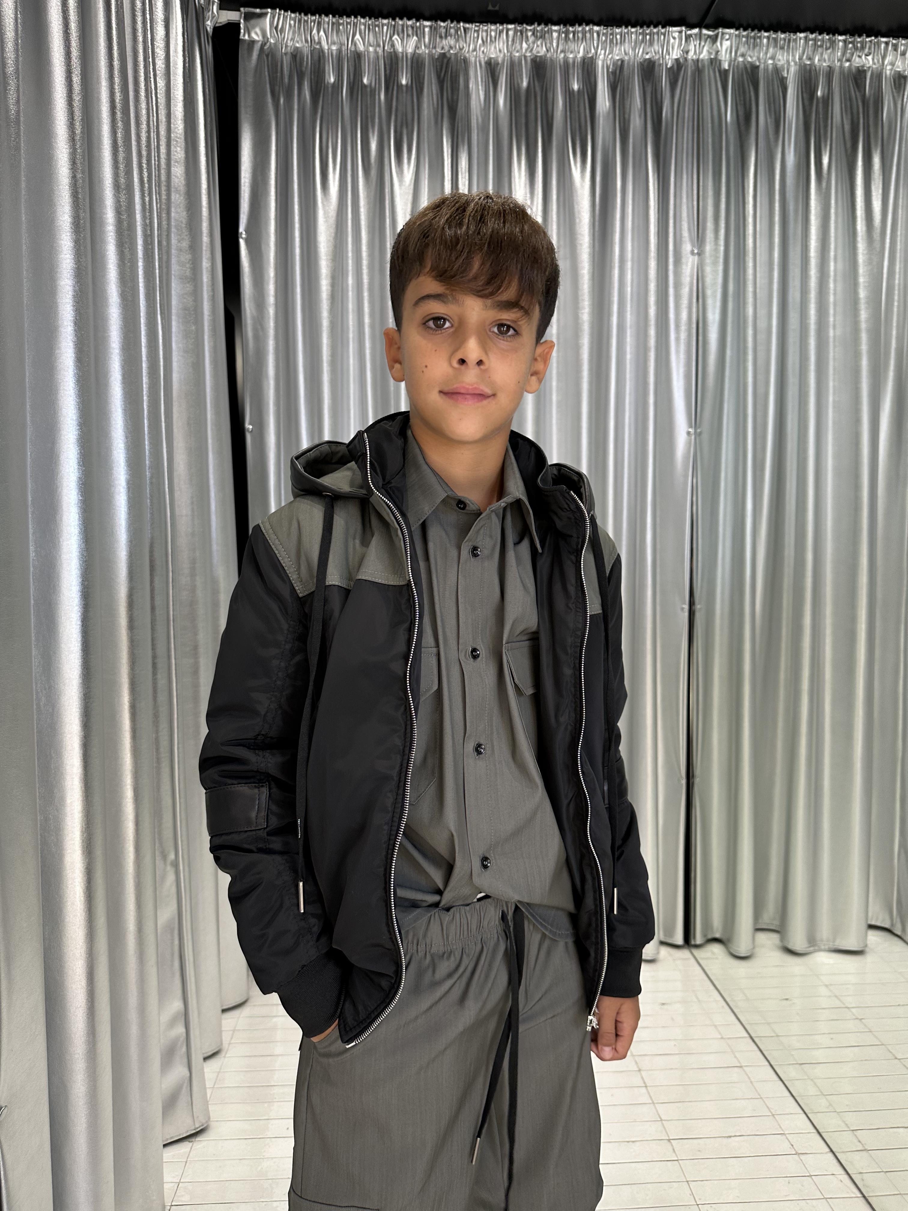 Yes London giubbino kids nero con cappuccio JR0039 NERO YES LONDON