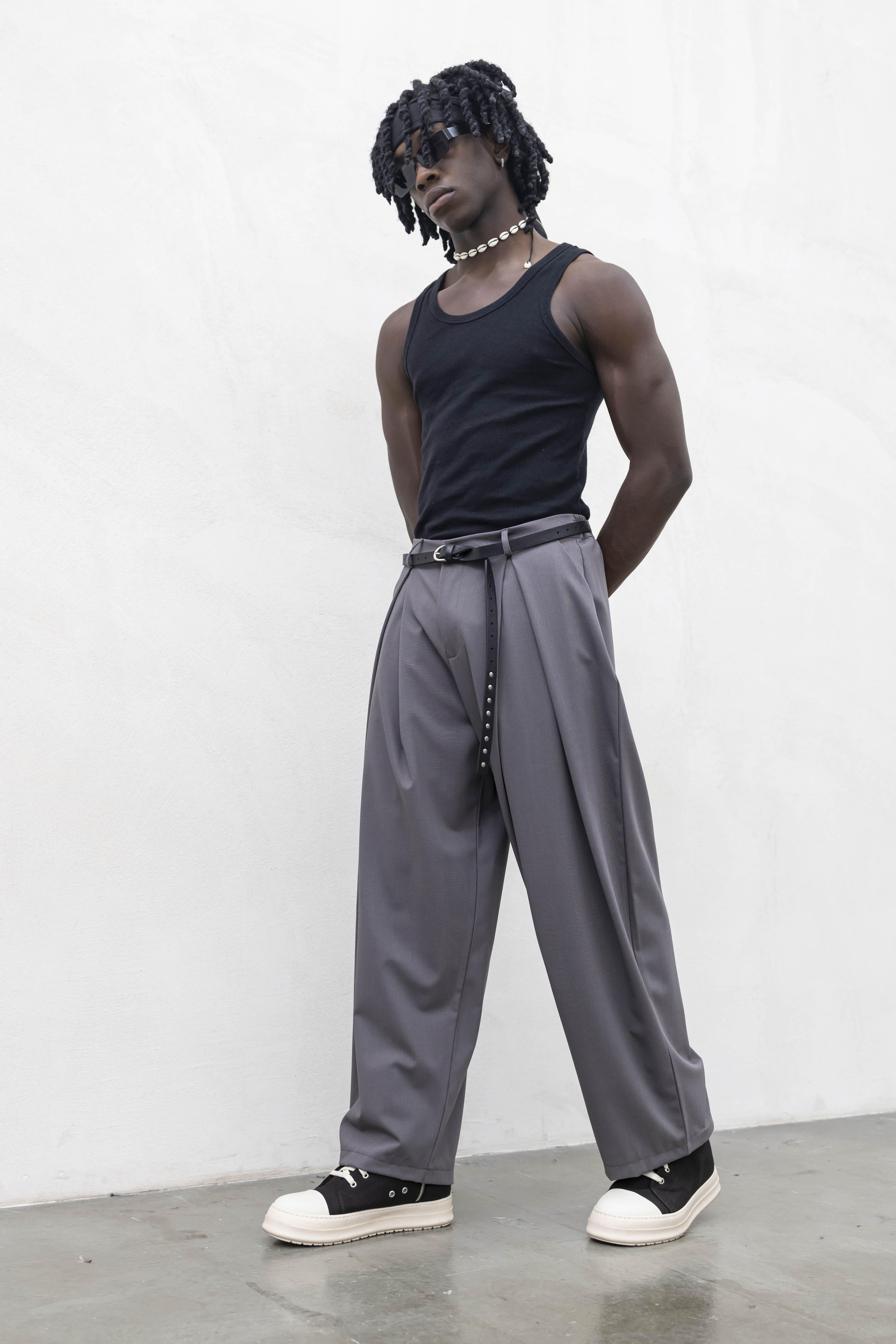 Tokyo pantaloni grigio con super pences TKO005 GRIGIO TOKYO