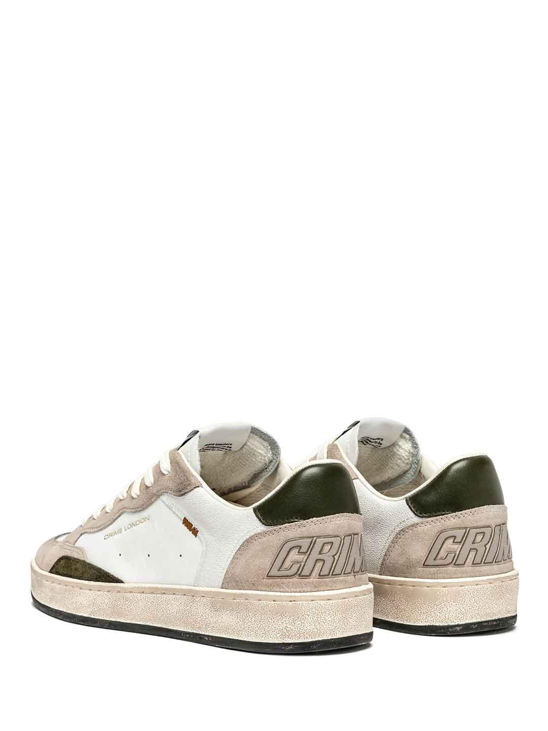 Crime Chelsea sneakers bianco con tab verde 11203 BIANCO CRIME