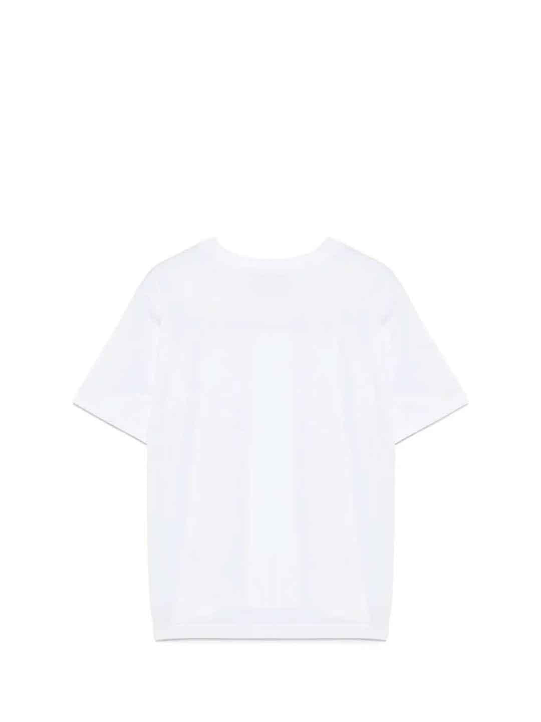 Yes London t-shirt kids bianco con patch logato JR2140 BIANCO YES LONDON