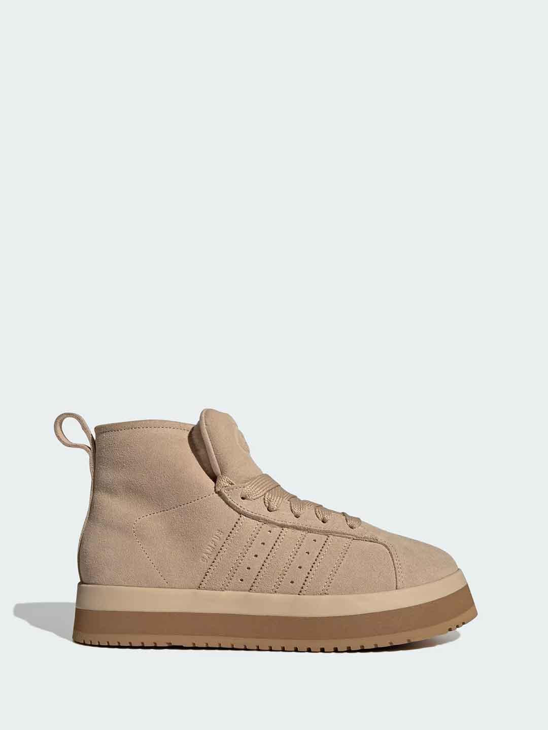 Adidas Campus 00s sneakers beige a stivaletto con pelliccia