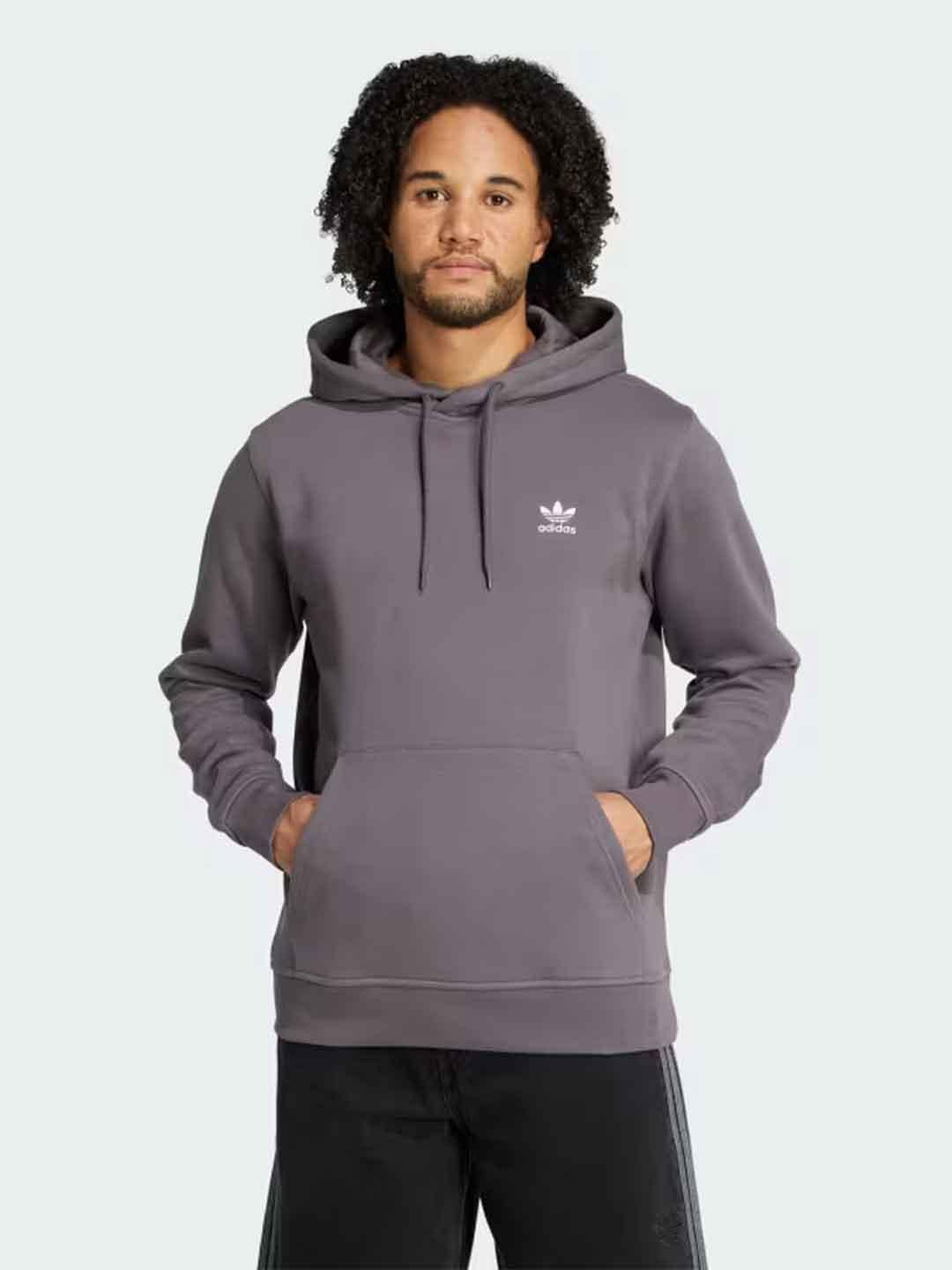 Adidas felpa grigio con cappuccio JW1063 GRIGIO ADIDAS