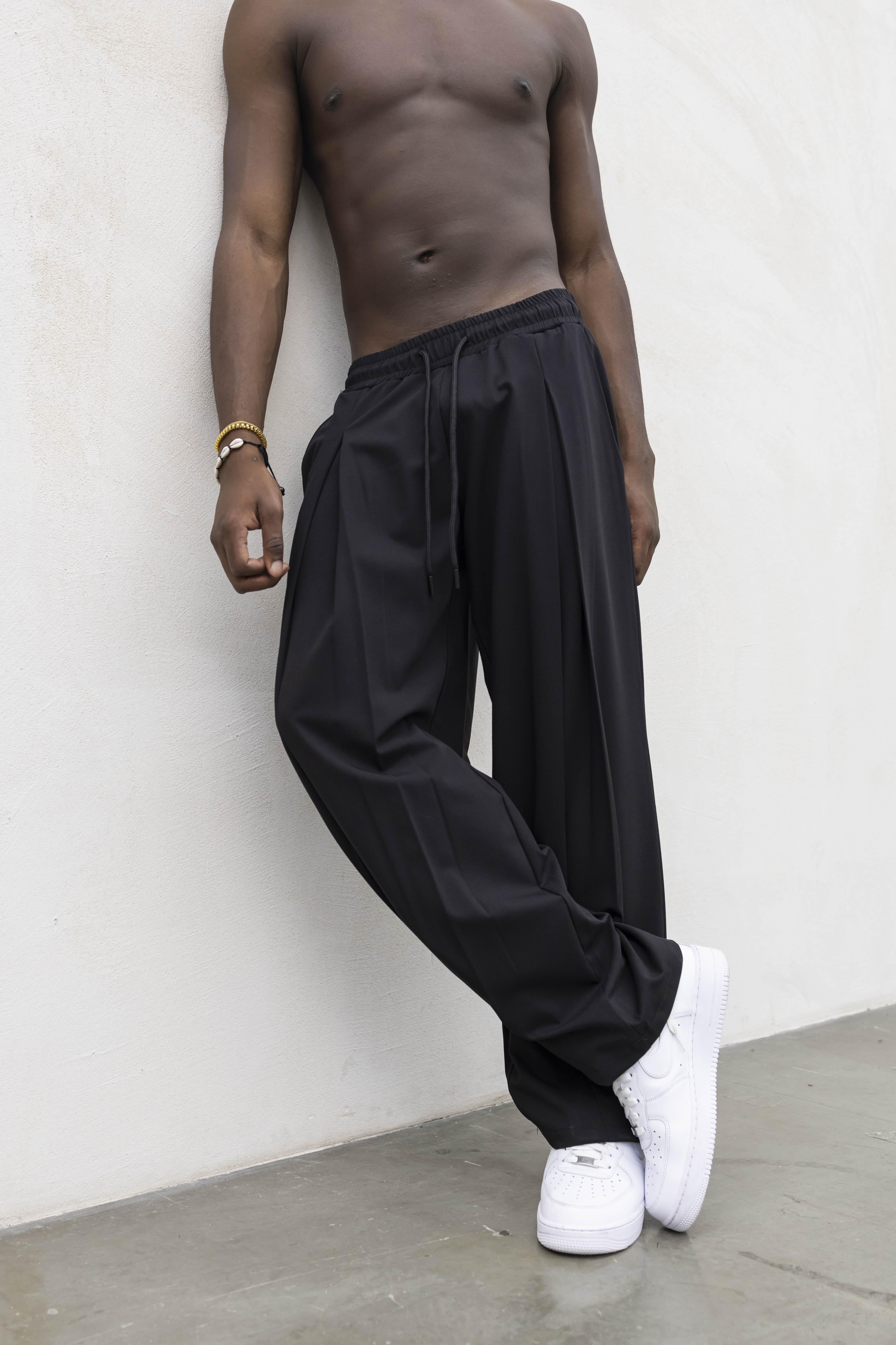 Tokyo pantaloni nero con deep pences TKO004 NERO TOKYO