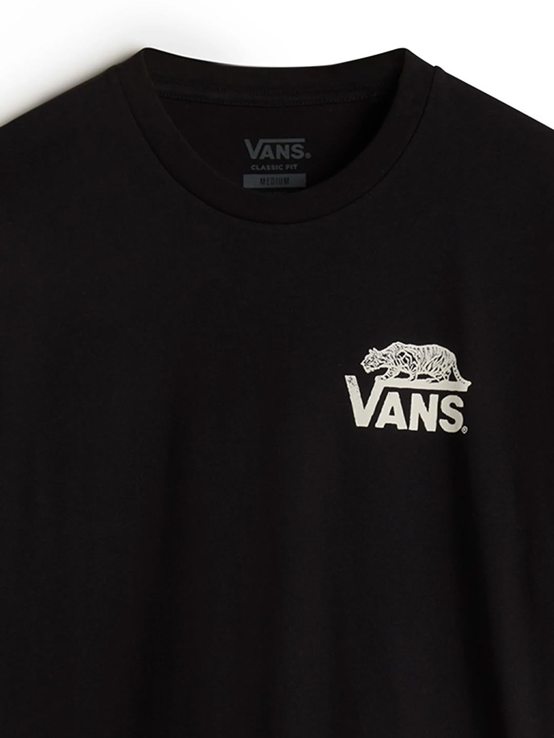 Vans t-shirt nero con stampa tigre VN000M3YBLK1 NERO VANS